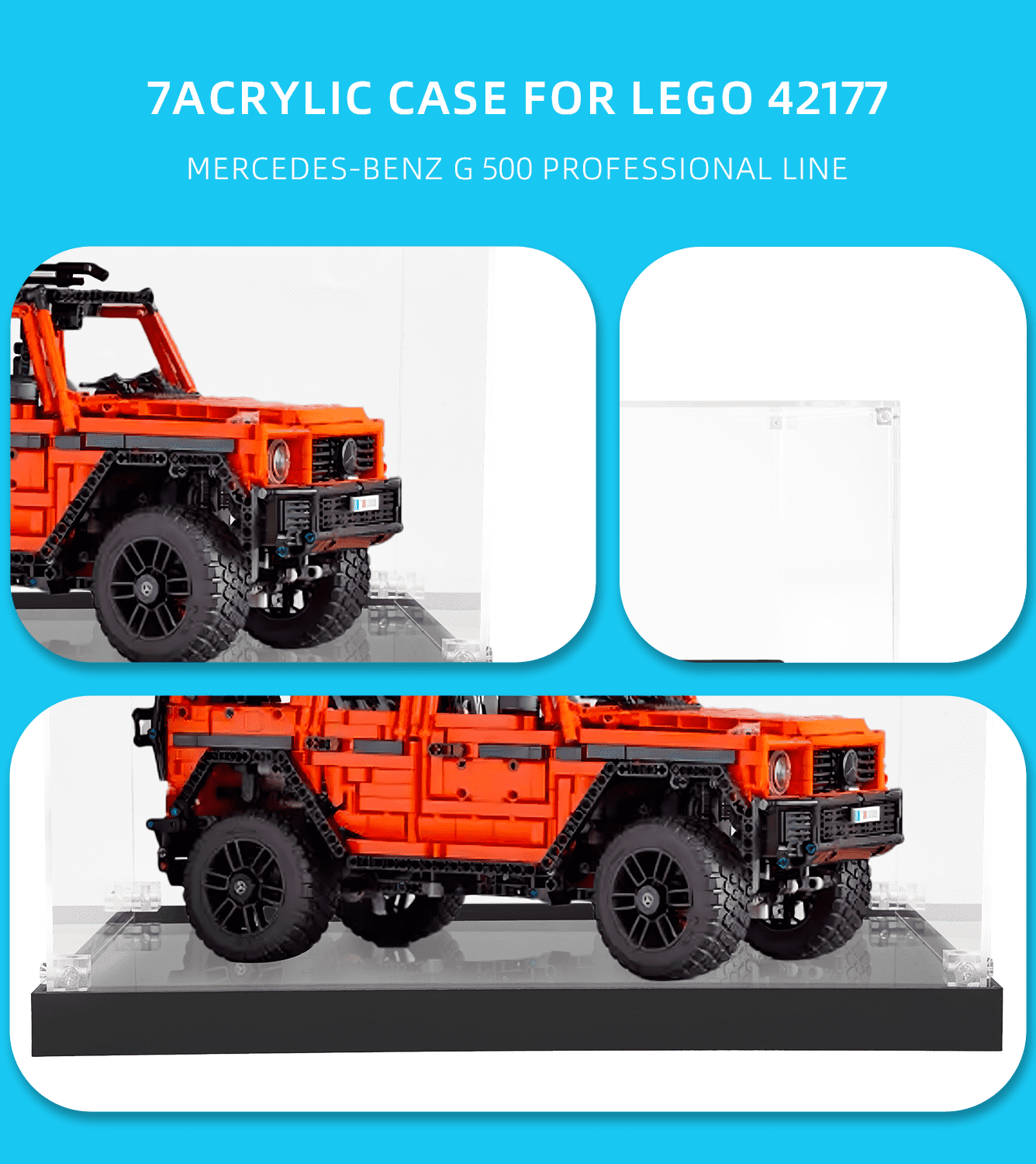 LEGO Mercedes Benz G 500 Professional 42177 Display Case - Protective Showcase for Collectible LEGO Car Models | Perfect for Home Decor, Office Display & Gift Giving