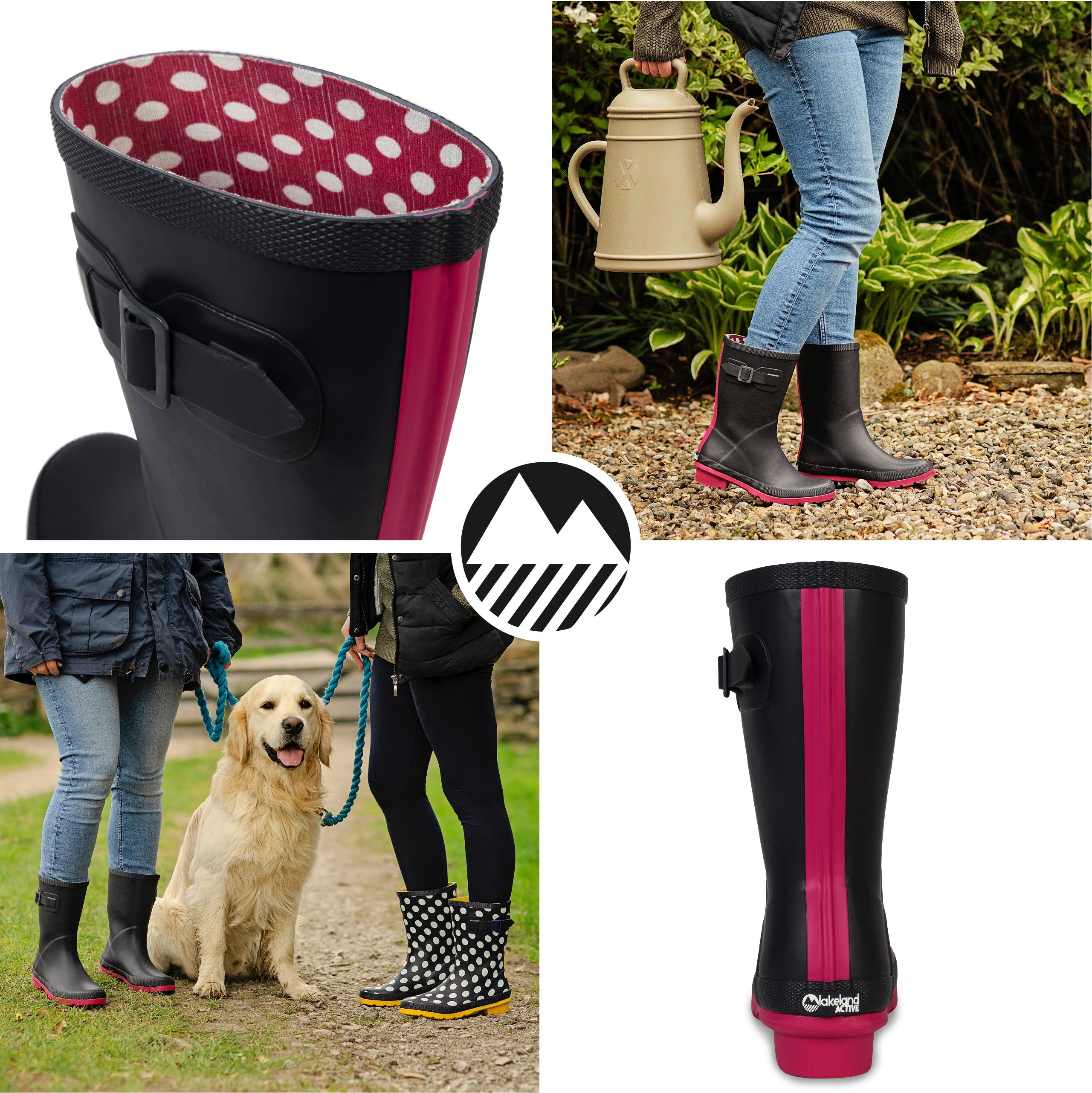 Women's Lyzzick Waterproof Wellington Boots - Comfortable Rain & Garden Boots for Outdoor Activities, Hiking & Farming