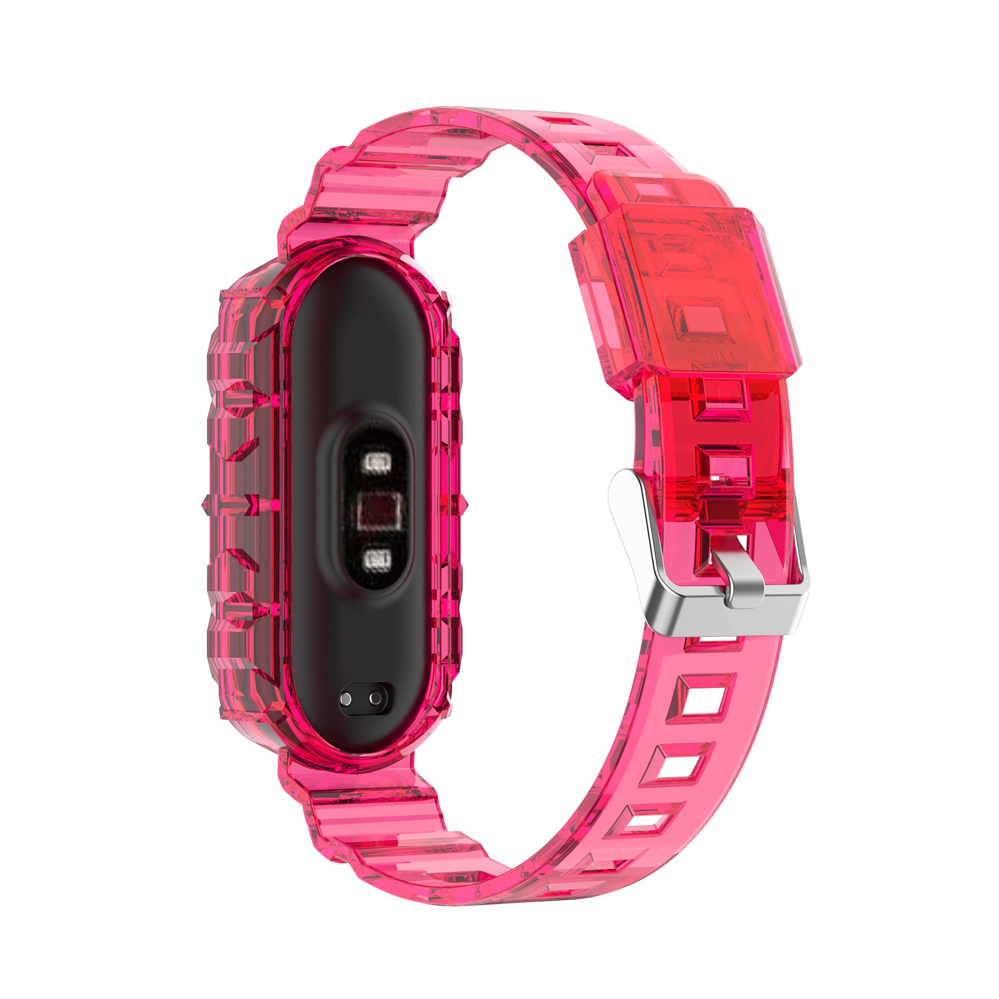 Premium Soft Silicone Replacement Band for Xiaomi Mi Band 7/6/5 & Amazfit Band 5 - Breathable Sport Wristband with Metal Buckle - Perfect for Running, Gym Workouts & Daily Wear