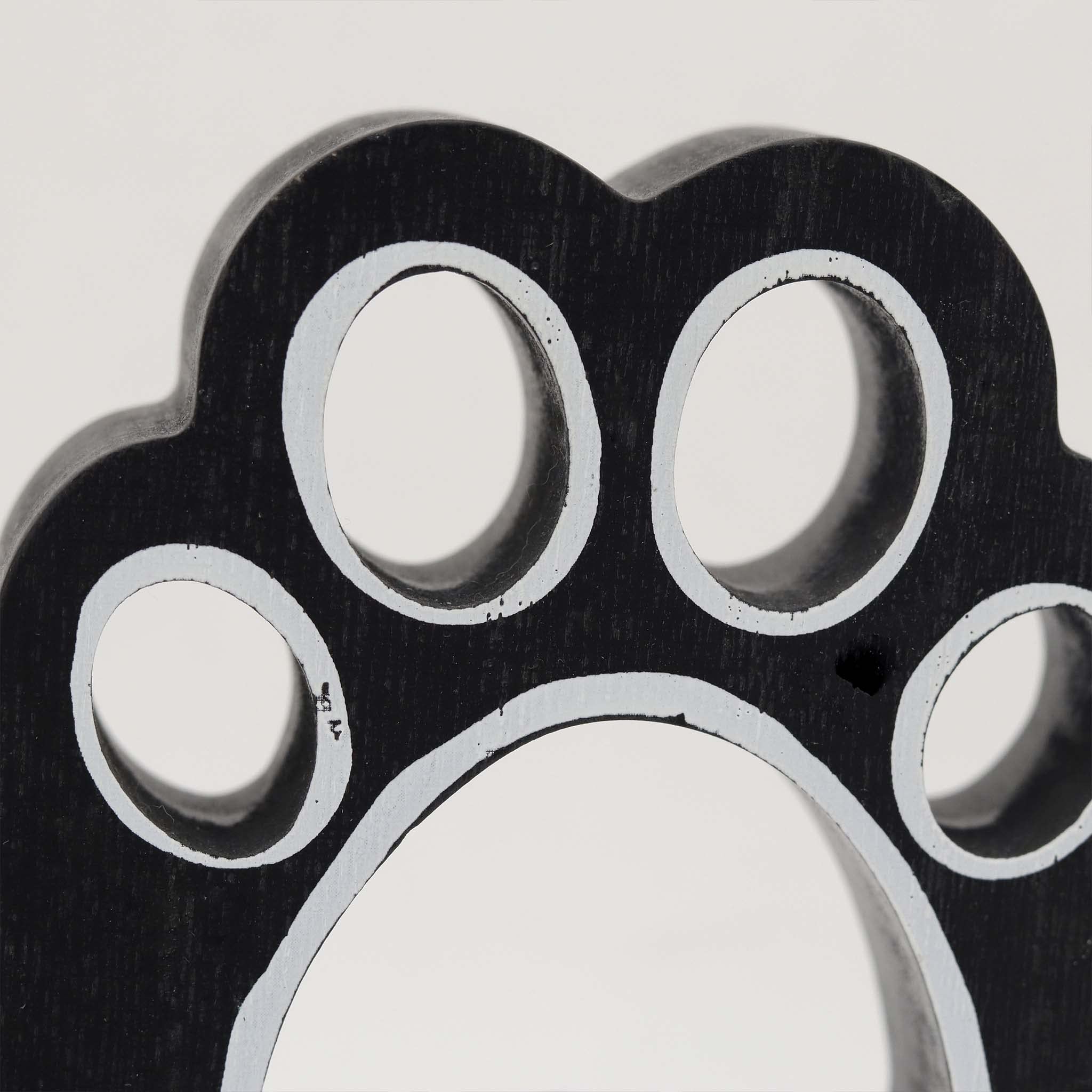 Stay Paw-sitive Wooden Pet Sign - Funny Dog Lover Decor with Paw Print Design - Perfect for Home, Office & Veterinary Clinic Decorations