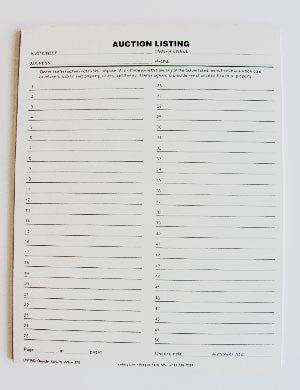 Auction Listing Form (1 or 2 Part) - Professional Auction Template for eBay, Amazon & Online Sales - Perfect for Sellers & Small Businesses