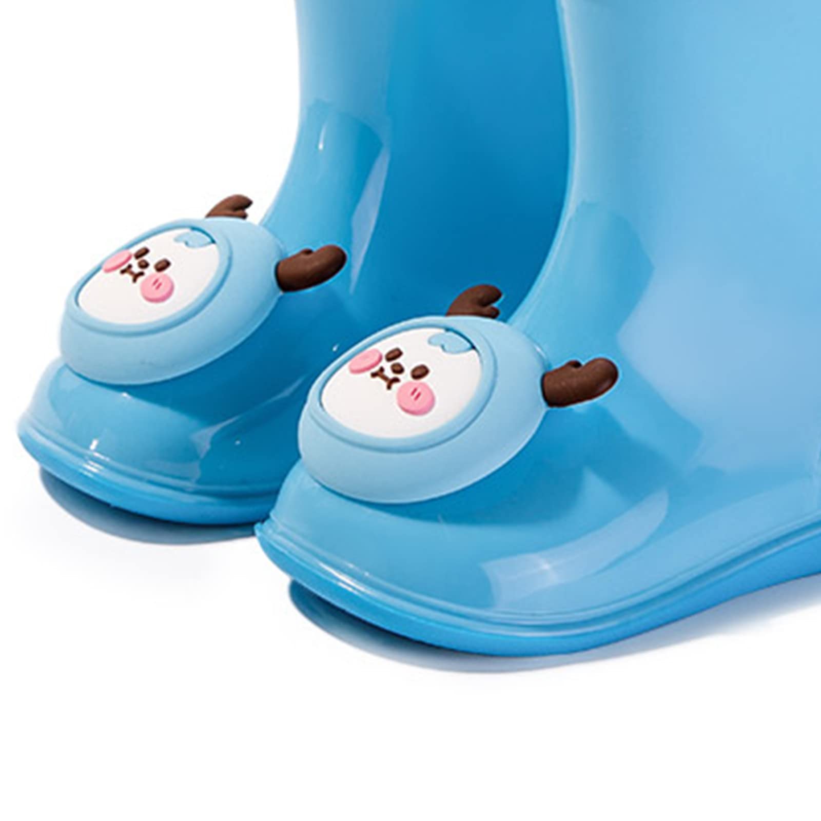 Kids' Waterproof Rain Boots - Lightweight PVC Rubber Shoes for Boys & Girls, Non-Slip Lined Booties with Adjustable Drawstring - Perfect for Puddle Jumping, Outdoor Play & Wet Weather Adventures