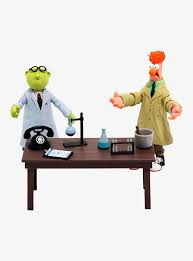 Bunsen & Beaker Muppets Action Figures - Disney Diamond Select Toys Collectibles for Fans & Display