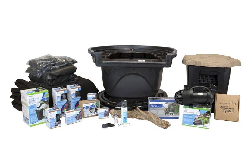 Premium Aquascape Large DELUXE Pond Kit 21' x 26' with Adjustable Flow AquaSurge® 4000-8000 Pump | Perfect for Garden Water Features, Koi Ponds & Outdoor Landscaping