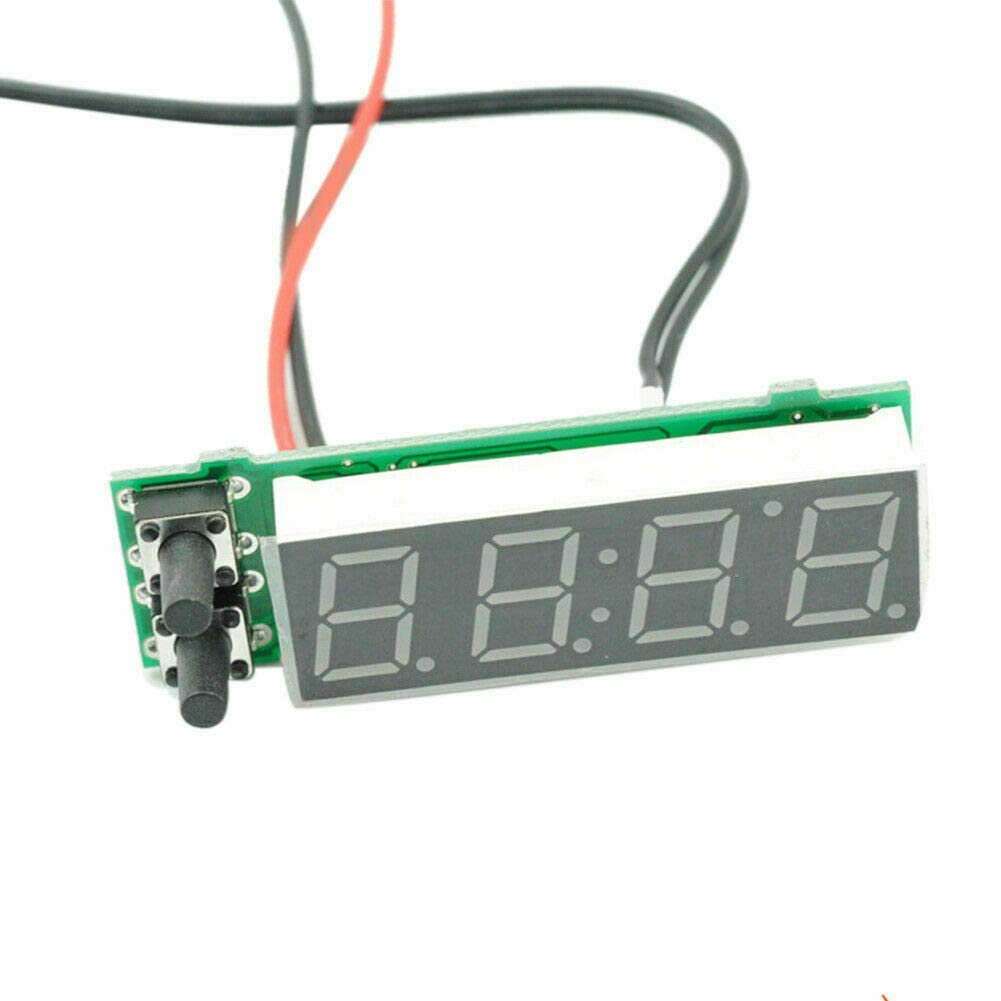 12V Car LED Digital Clock with Temperature & Voltmeter - 3-in-1 Multifunctional Gauge with Backlight for Dashboard - Perfect for Night Driving, Road Trips & Vehicle Monitoring