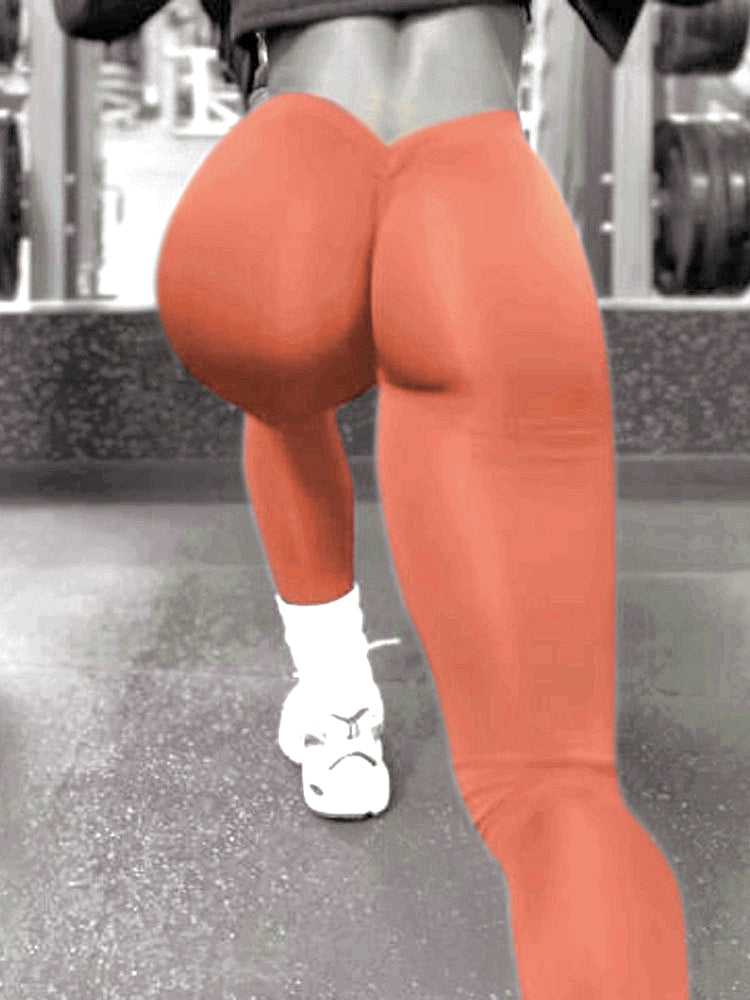 ZASUWA Women's High Waisted Scrunch Butt Lifting Leggings - Deep V Back Yoga Pants for Workout, Gym & Casual Wear