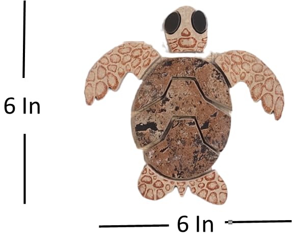 Brown Sea Turtle Family Porcelain Pool Mosaic Tiles - Handmade Ceramic Swimming Pool Decor for Backyard, Garden & Aquatic Theme Designs