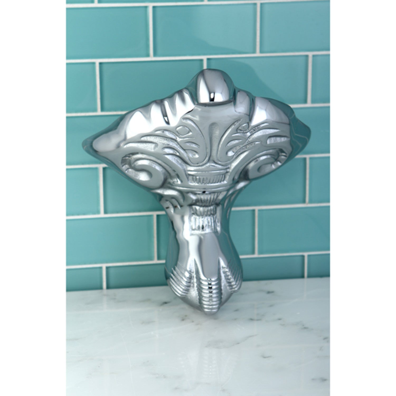 Aqua Eden VCTNB1 4-Piece Eagle Claw Cast Iron Bathtub Feet Set - Polished Chrome Finish for Vintage & Modern Bathroom Decor