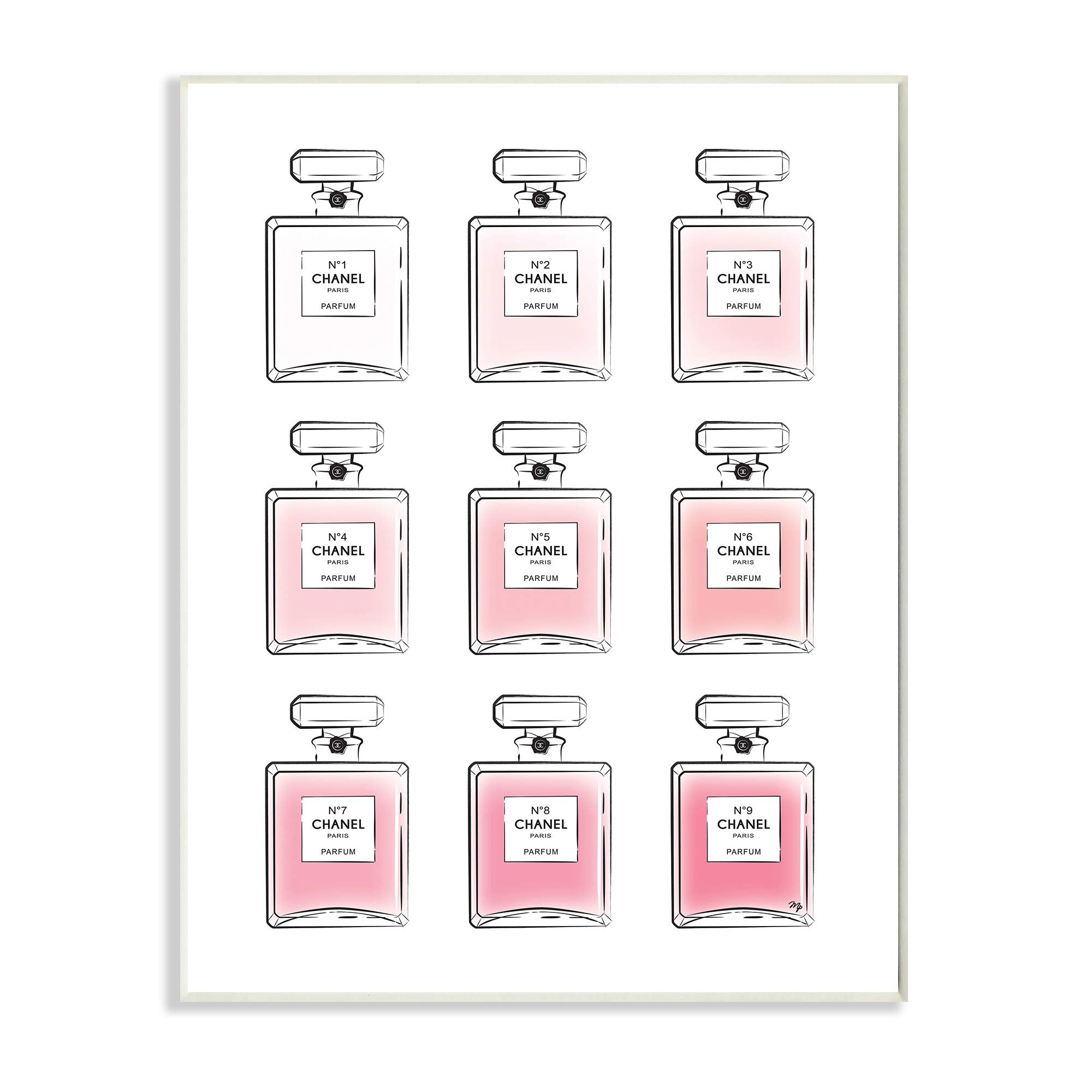 Stupell Industries Glam Pink Ombre Fashion Perfume Bottles Wall Art - Martina Pavlova Design - 10