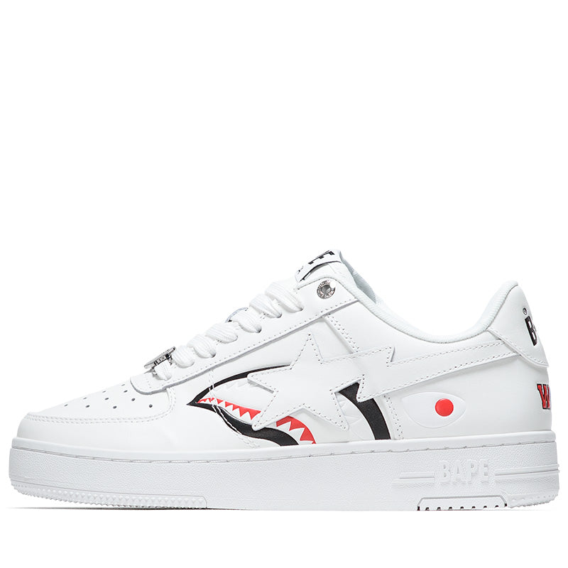 Original BAPE Shark Bape Sta M2 Sneakers in White - Stylish Streetwear for Men & Women | Perfect for Casual Outfits & Urban Fashion