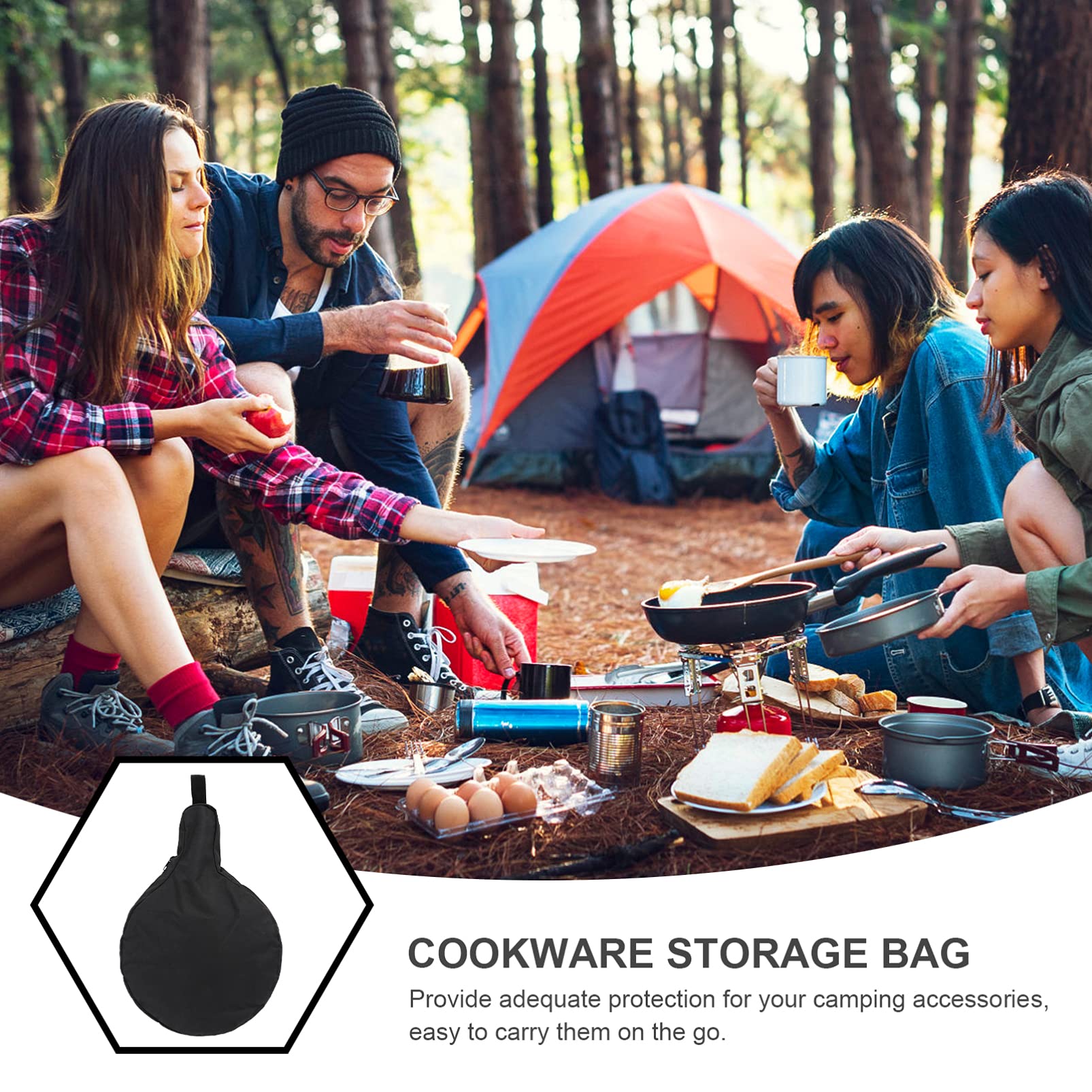 DOITOOL Portable Camping Cooking Set - Outdoor Stove, BBQ Grill, Travel Cookware Kit with Organizer Bag - Perfect for Camping, Hiking, Picnics & Backpacking Adventures