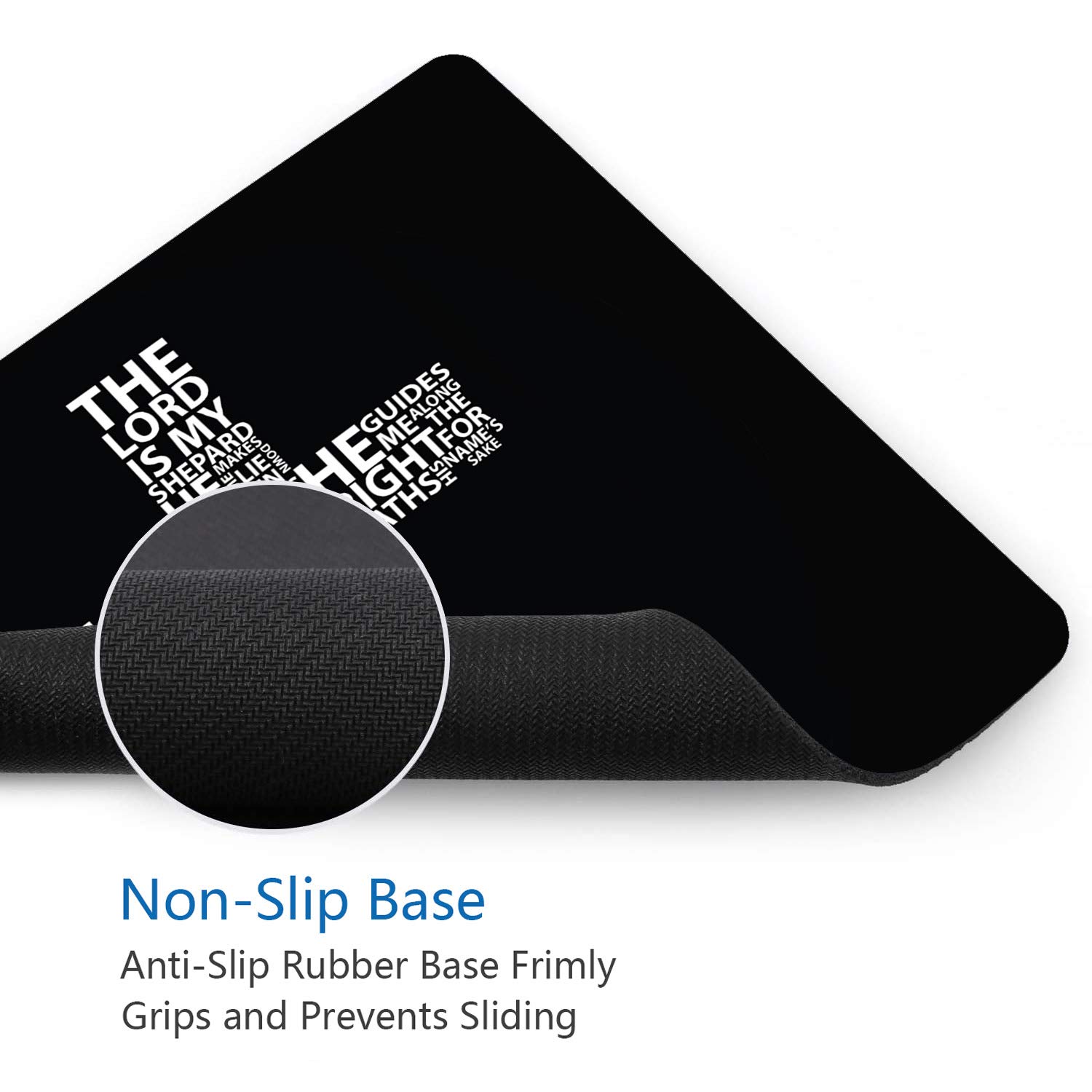 Christian Cross Mouse Pad and Coasters Set - Non-Slip Rubber Base Desk Mat for Laptop & Computer Office Accessories - Perfect for Prayer Time, Bible Study and Faith-Based Workspaces