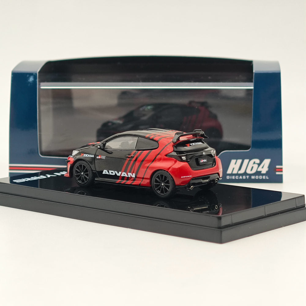 1:64 Toyota GRMN YARIS Circuit Package Diecast Model Car - YOKOHAMA ADVAN Custom Color (HJ643024CAV) | Hobby Japan Collectible for Car Enthusiasts & Display Showcase