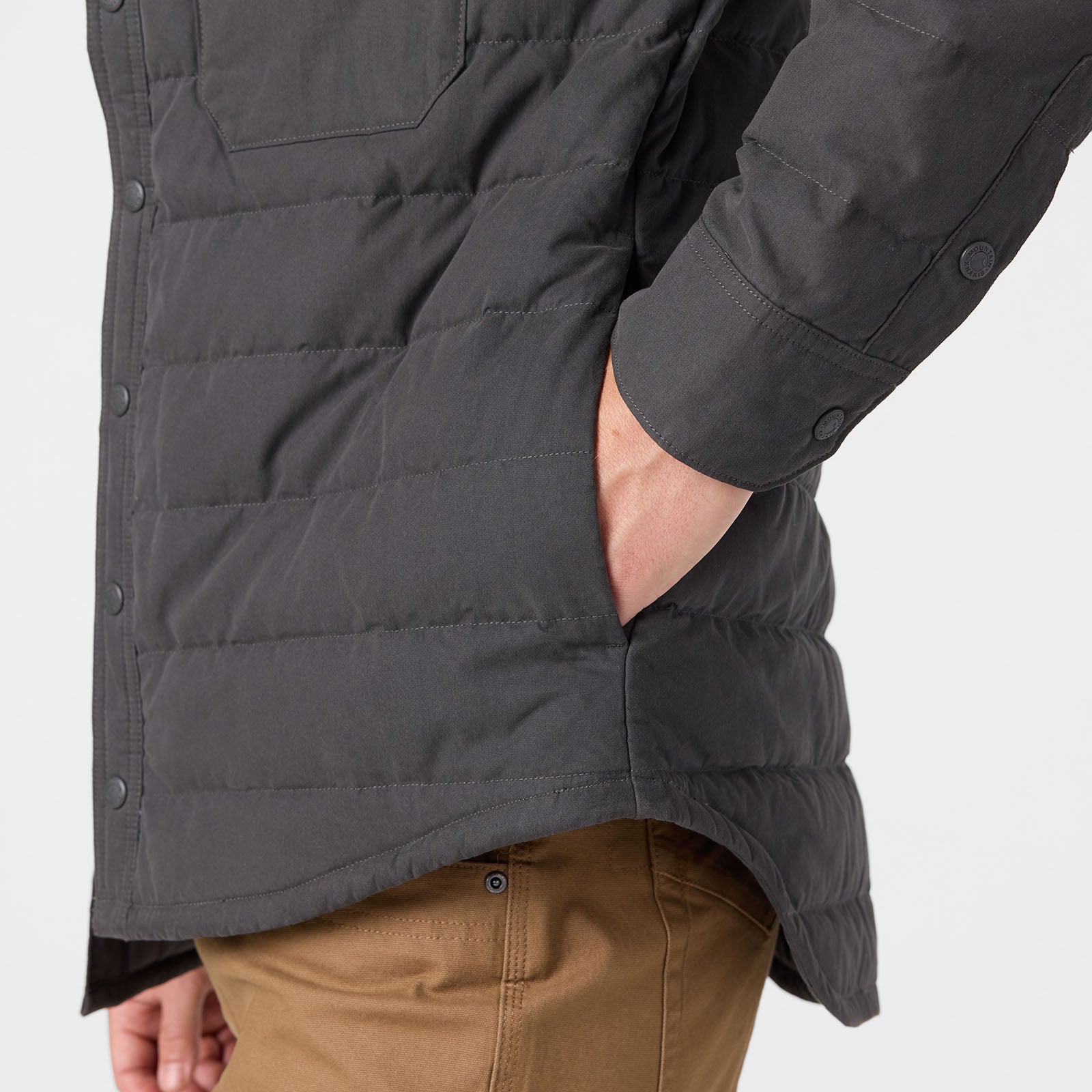 Pine Peak Down Shirt Jacket for Men - Lightweight Warm Puffer Coat for Outdoor Hiking, Camping & Winter Travel