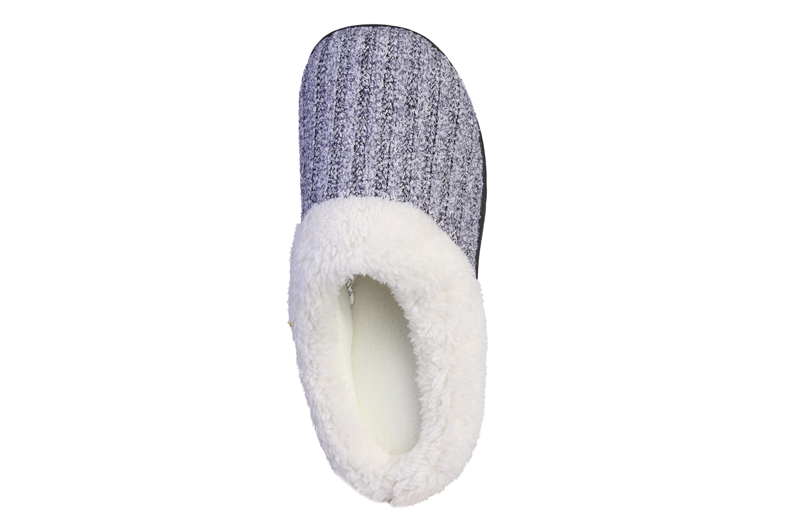 Roxoni Women's Knit Fleece-Lined Cozy Clog House Slippers - Warm Indoor Shoes for Winter Comfort at Home, Office & Relaxation