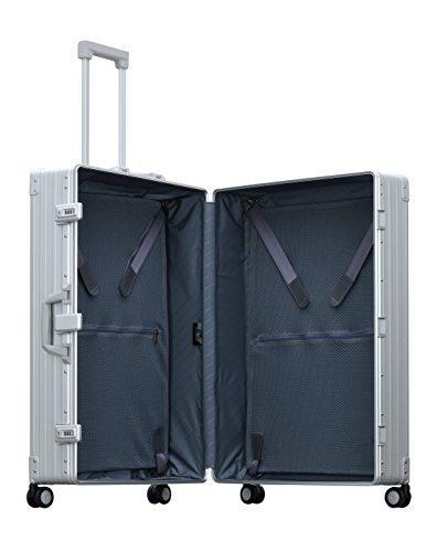 Aleon 32 Inch Lightweight Aluminum Rolling Suitcase - Platinum Expandable Carry-On Luggage for Business Travel & Vacation | TSA Lock & Spinner Wheels