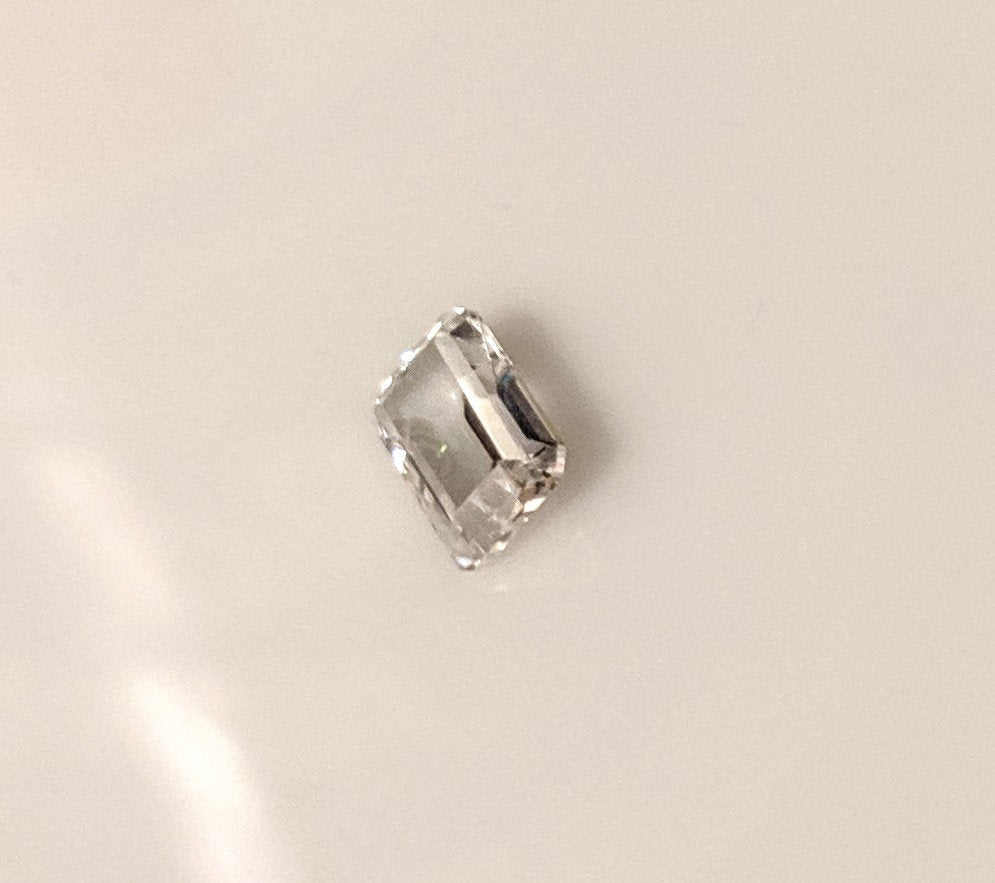 1.15ct Natural White Clear Sapphire - 7x5mm Emerald Cut VVS Loose Stone - September Birthstone - Diamond Alternative - Perfect for Engagement Rings & Fine Jewelry