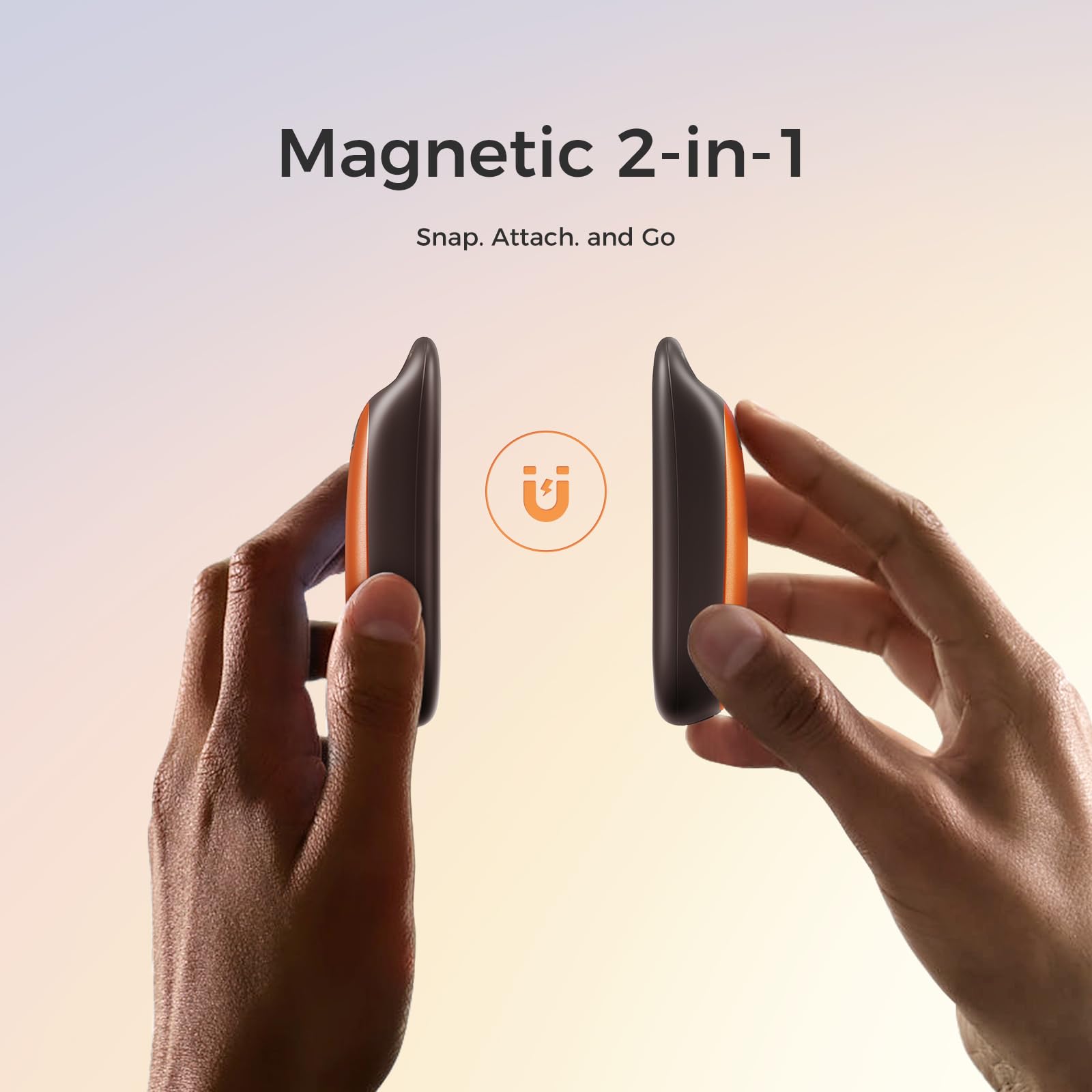 OCOOPA Magnetic Rechargeable Hand Warmers 2 Pack - IP45 Water Resistant, UL Certified, Portable Electric Hand Warmer with 9-Hour Battery Life - Perfect for Winter Sports, Camping, Hiking & Raynaud's Syndrome Relief - Great Tech Gift for Men & Women