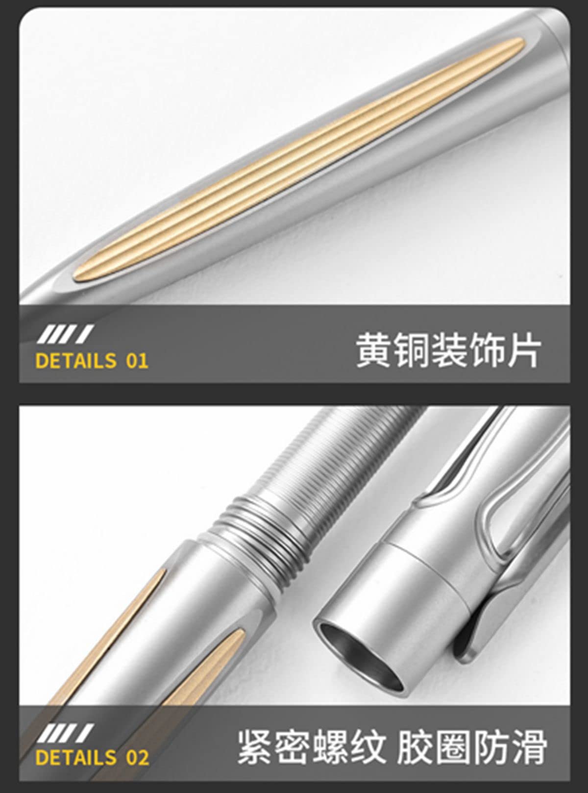 Titanium Alloy EDC Pen - Multi-Functional Writing Tool for Outdoor, Survival, Camping & Everyday Carry | Portable Tactical Pen with Collection Case