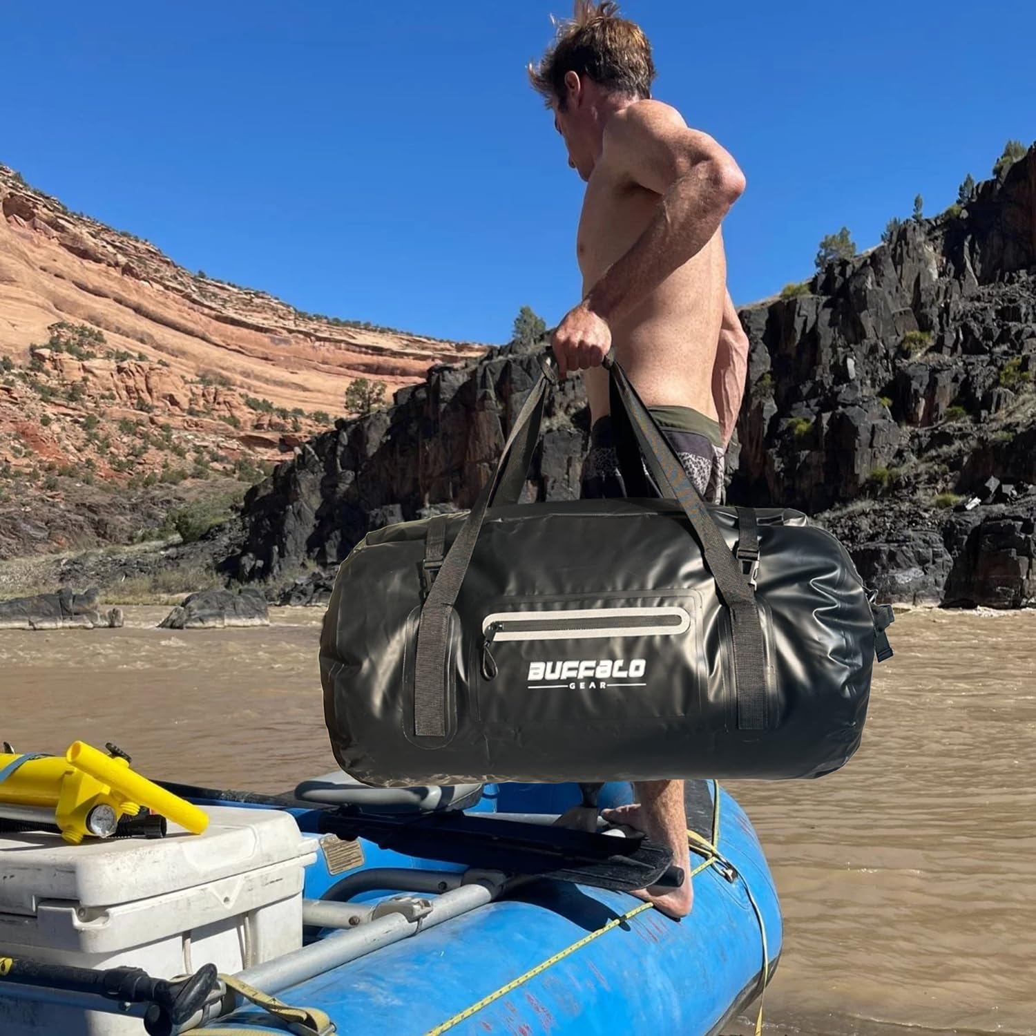 Waterproof Duffle Bag 40L 60L 80L - Heavy Duty Roll-top Dry Bag for Travel, Kayaking, Rafting, Boating, Fishing & Camping | Ideal for Outdoor Adventures & Water Sports Gear Storage