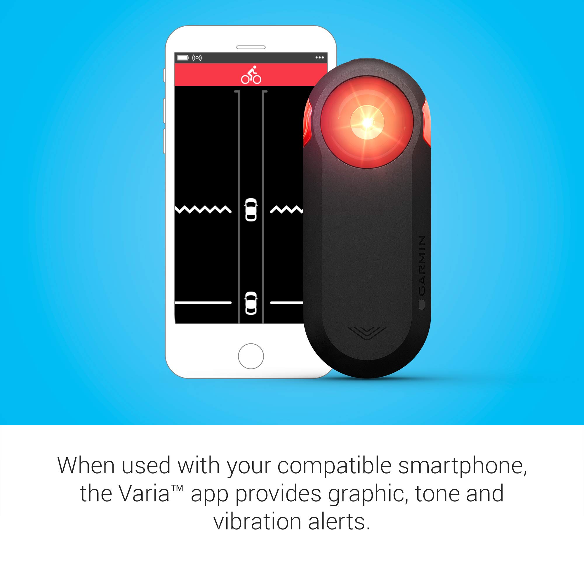Garmin Varia RTL515 Bike Radar Tail Light - Rearview Radar with Visual & Audible Alerts for Vehicles Up to 153 Yards - Cycling Safety Accessory for Road Biking, Commuting & Night Riding