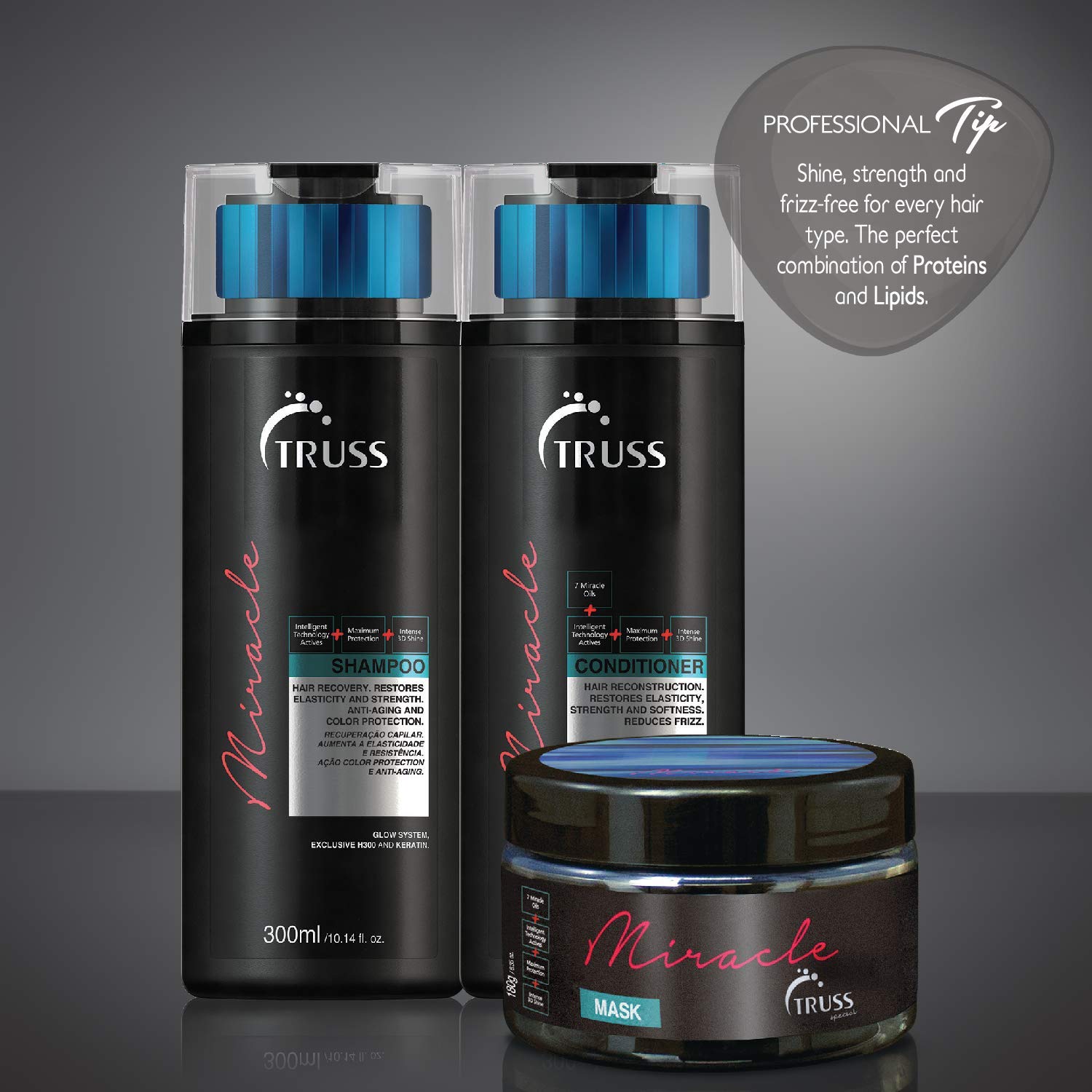 Truss Deluxe Prime Champagne Blond Hair Toner & Miracle Shampoo Conditioner Set - Salon Quality Blonde Hair Care for Color-Treated & Bleached Hair - Perfect for At-Home Hair Maintenance & Salon Professionals