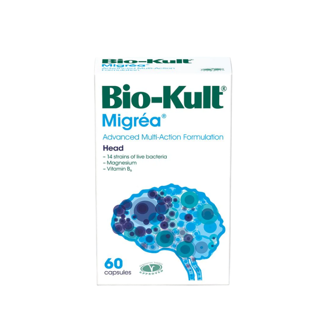 Bio Kult Migréa 60 Capsules - Natural Headache Relief Supplement for Adults | Supports Migraine Management & Stress Reduction | Perfect for Travel & Work Stress Relief