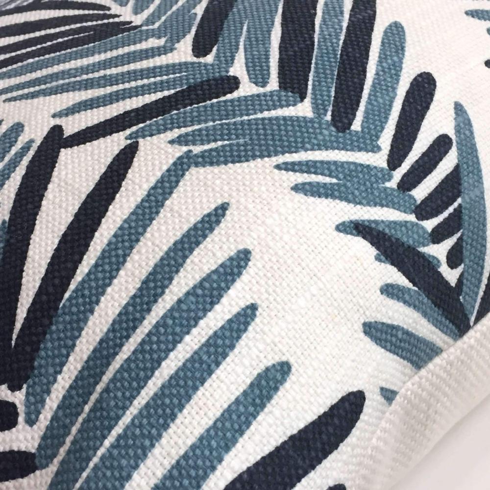 HC Monogram Lulu DK Riviera Blue White Pillow Cover - Luxury Decorative Throw Pillow Case for Sofa, Bed, Couch - Home Decor & Living Room Accessories