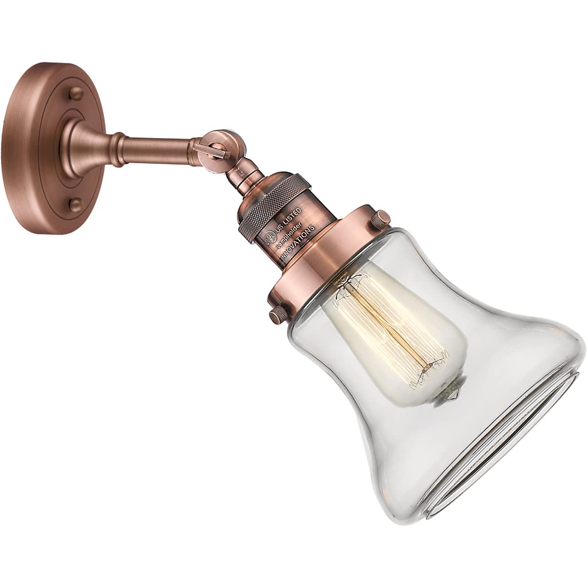 Innovations INNO203-AC-G192-LED Modern Copper LED Wall Sconce Light Fixture - Energy Efficient Indoor/Outdoor Lighting for Bedroom, Hallway, Porch & Patio
