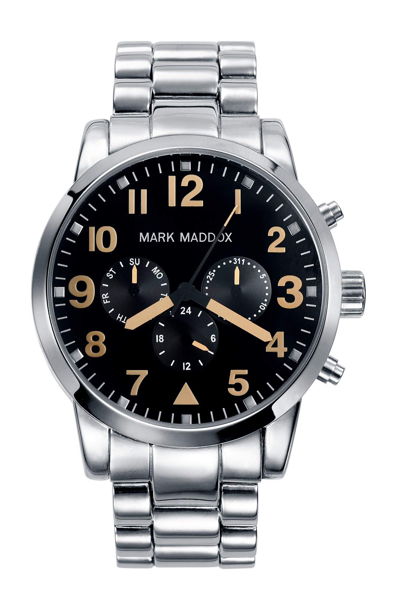 Mark Maddox HM3004-54 Men's Luxury Chronograph Watch - Waterproof Stainless Steel Analog Wristwatch for Business, Dress & Casual Wear