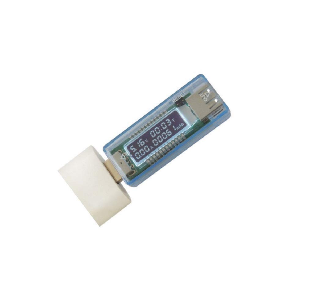 USB Charger Doctor - Digital Capacity Time Current Voltage Detector Meter Battery Tester for Smartphones, Tablets & Power Banks | Perfect for Travel, Home & Office Use