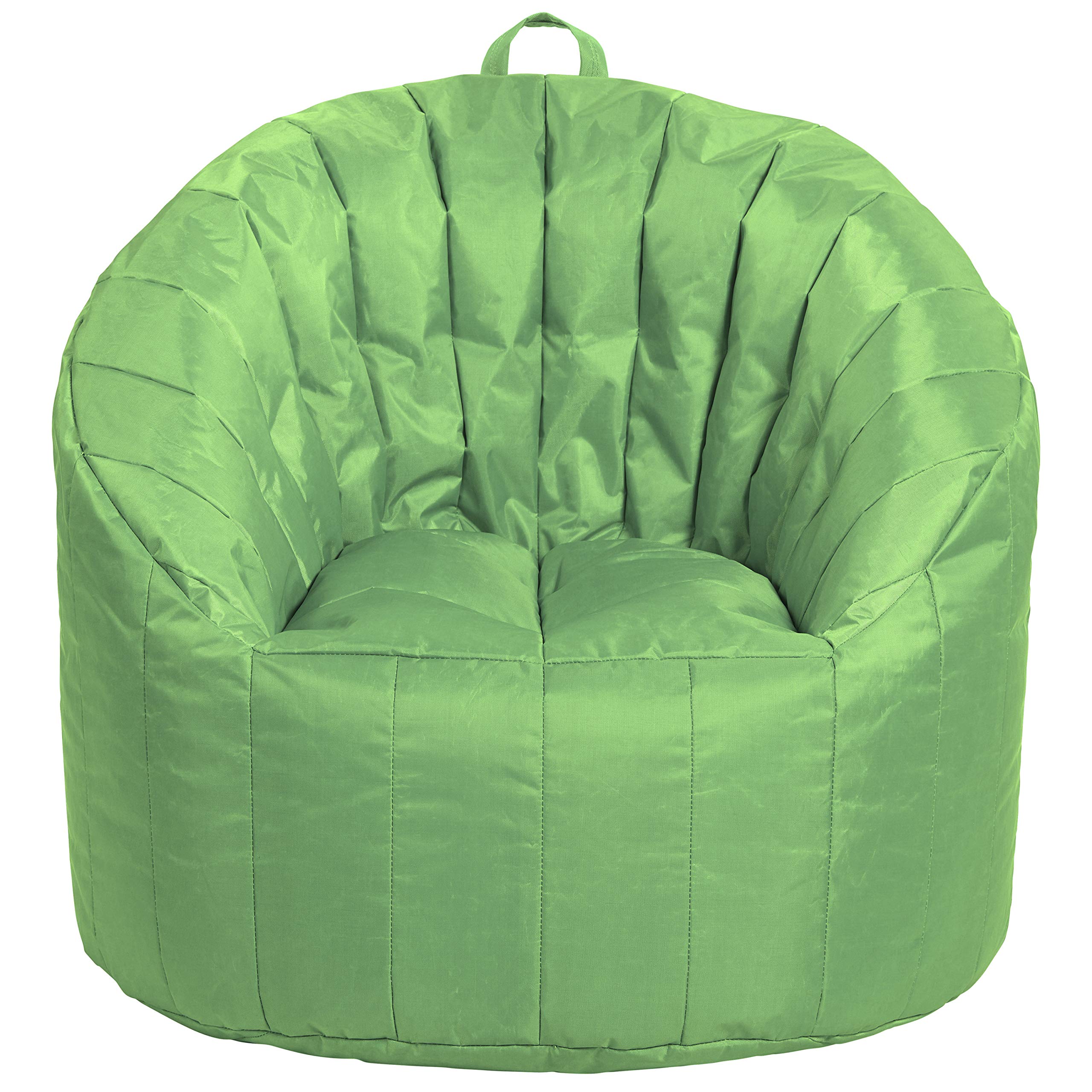FDP Cali Seashell Bean Bag Chair - Durable, Water-Resistant Oxford Nylon Cover for Kids, Teens & Adults | Tear-Resistant, Easy-Carry Handle | Perfect for Living Rooms, Dorms, Gaming Rooms & Outdoor Use - Grassy Green