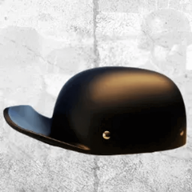 MicroLid Curve Baseball Motorcycle Helmet - Black Matte Finish - Lightweight & Durable Protection for Baseball, Motorcycle & ATV Riders - Perfect for Sports, Racing & Outdoor Adventures