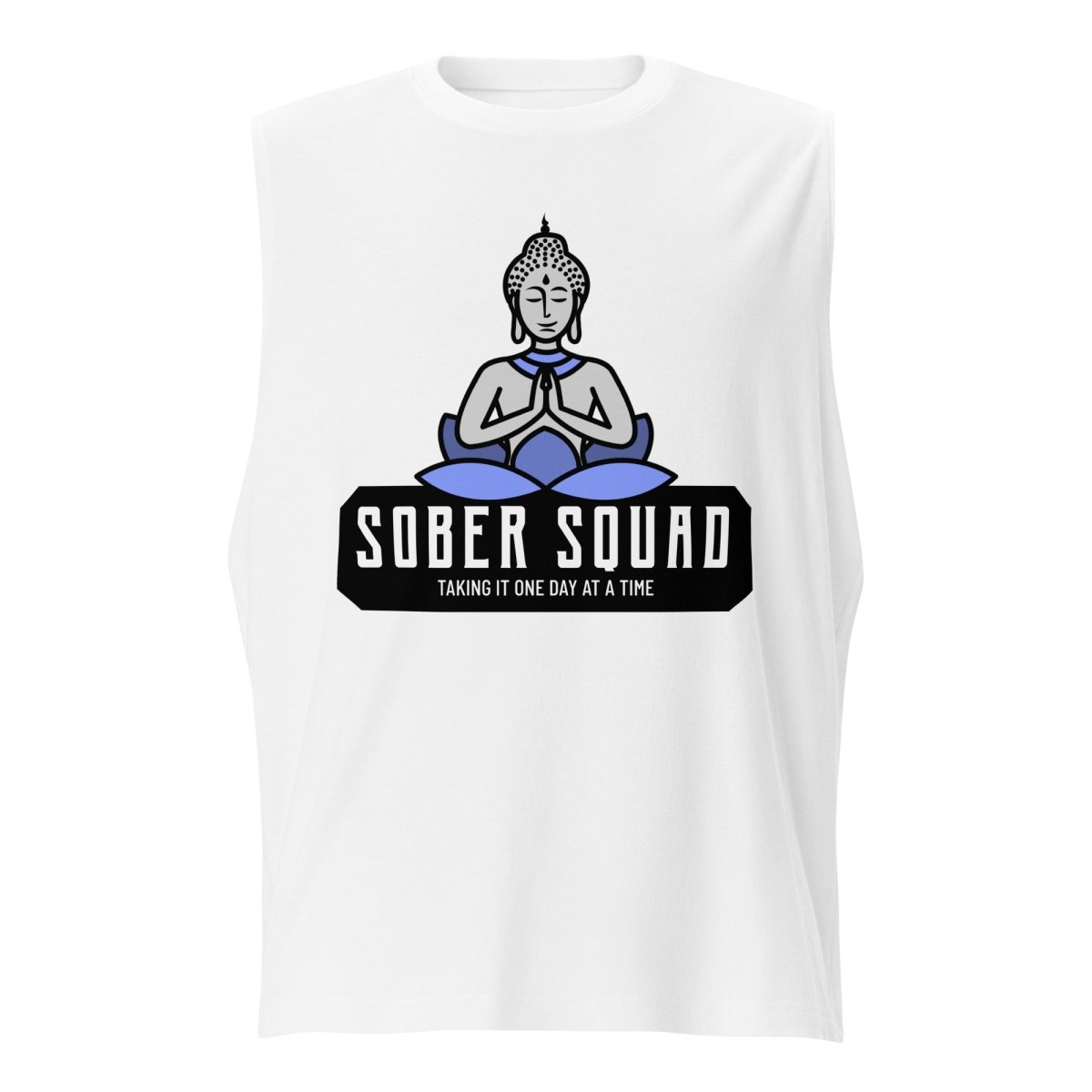 Sober Squad Men's Muscle Shirt - Workout Tank Top for Gym, Running & Fitness Training - Breathable Quick-Dry Activewear for Men