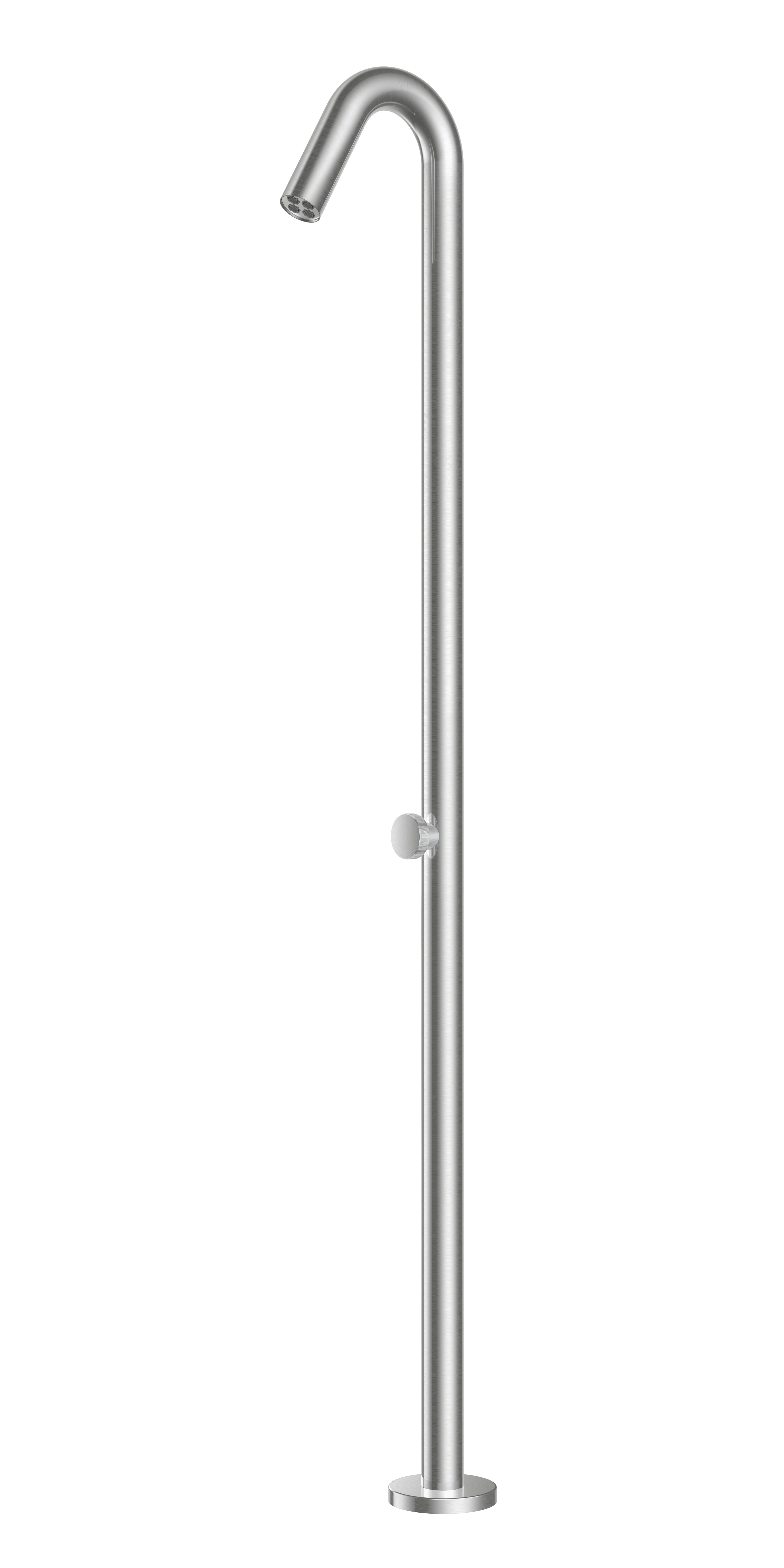 DAX Freestanding Outdoor Shower Pipe with Adjustable Height - Stainless Steel Garden Shower for Pool, Beach & Backyard (Model DAX 807282) | Perfect for Outdoor Bathing, Rinsing & Pet Washing