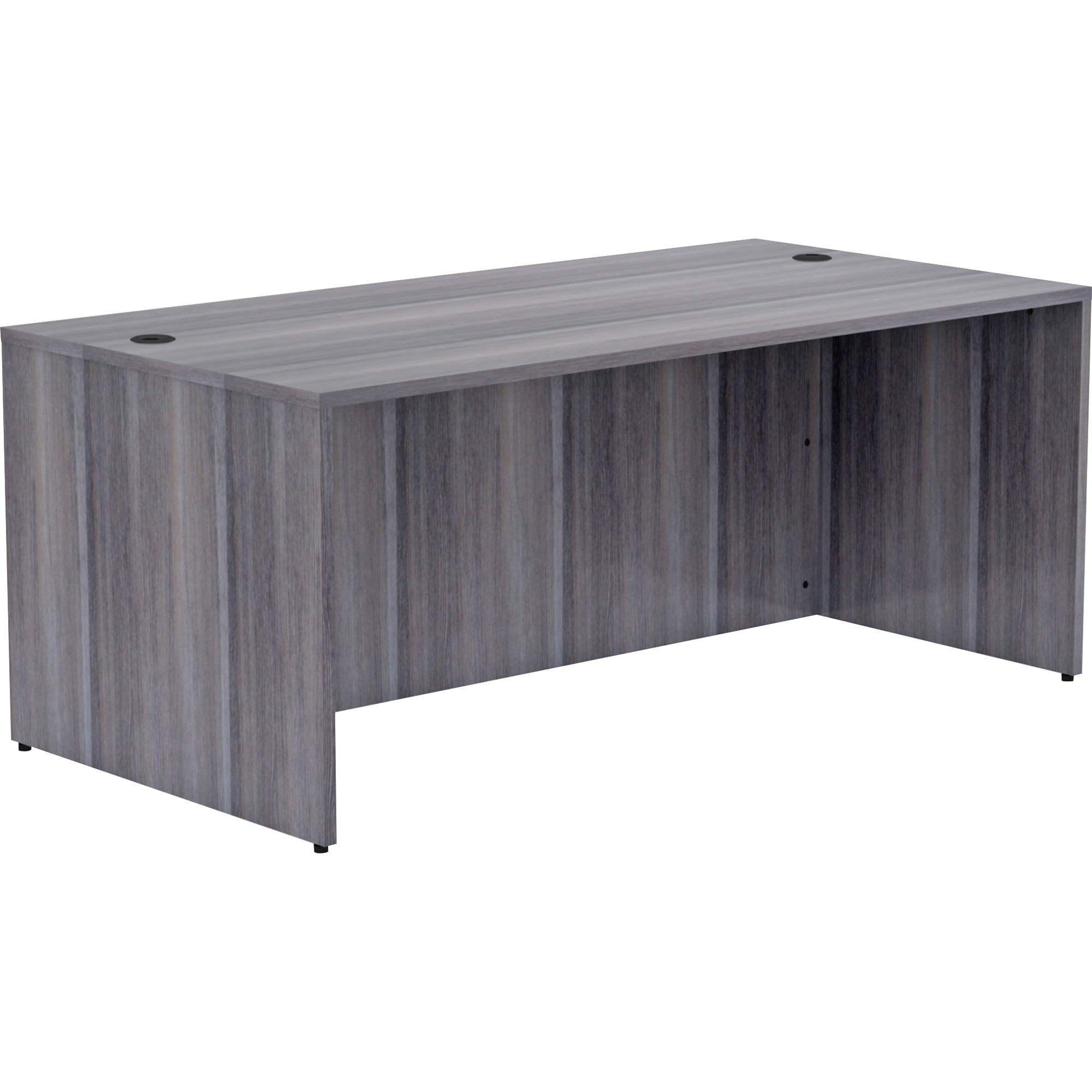 Lorell LLR69550 Weathered Charcoal Laminate Desking Shell - Modern Office Desk for Home & Business Workspaces - Perfect for Small Spaces, Remote Work & Professional Environments
