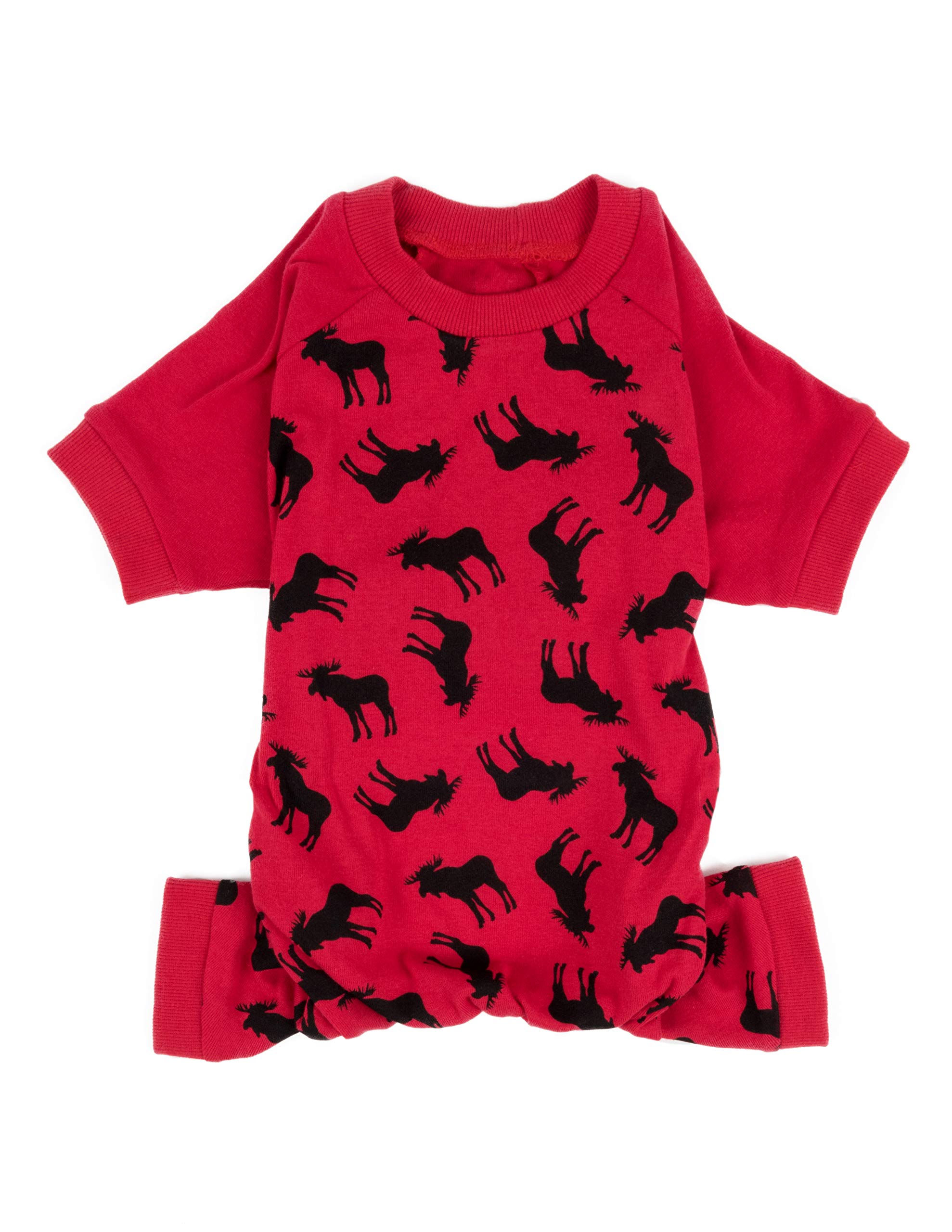 Leveret 100% Cotton Christmas Dog Pajamas - Matching Holiday Pjs for Large Dogs (XXX-Large, Moose) - Cozy Winter Outfit for Pets