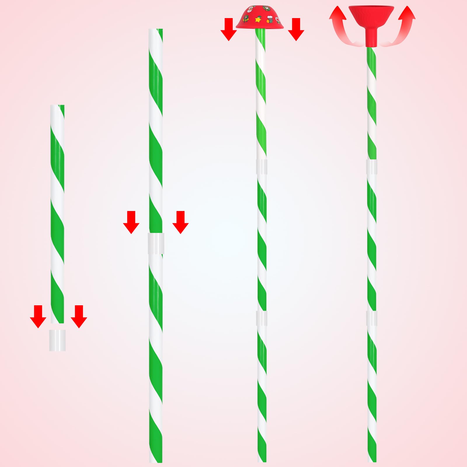 Christmas Tree Watering Funnel System with Long Spout - Easy Xmas Tree Watering Tool for Holiday Decorations (Red) - Perfect for Artificial & Real Christmas Tree Maintenance