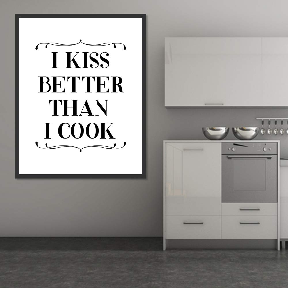 Cook Wall Art Print - 8x10 Unframed, Minimalist Kitchen Decor for Modern Homes