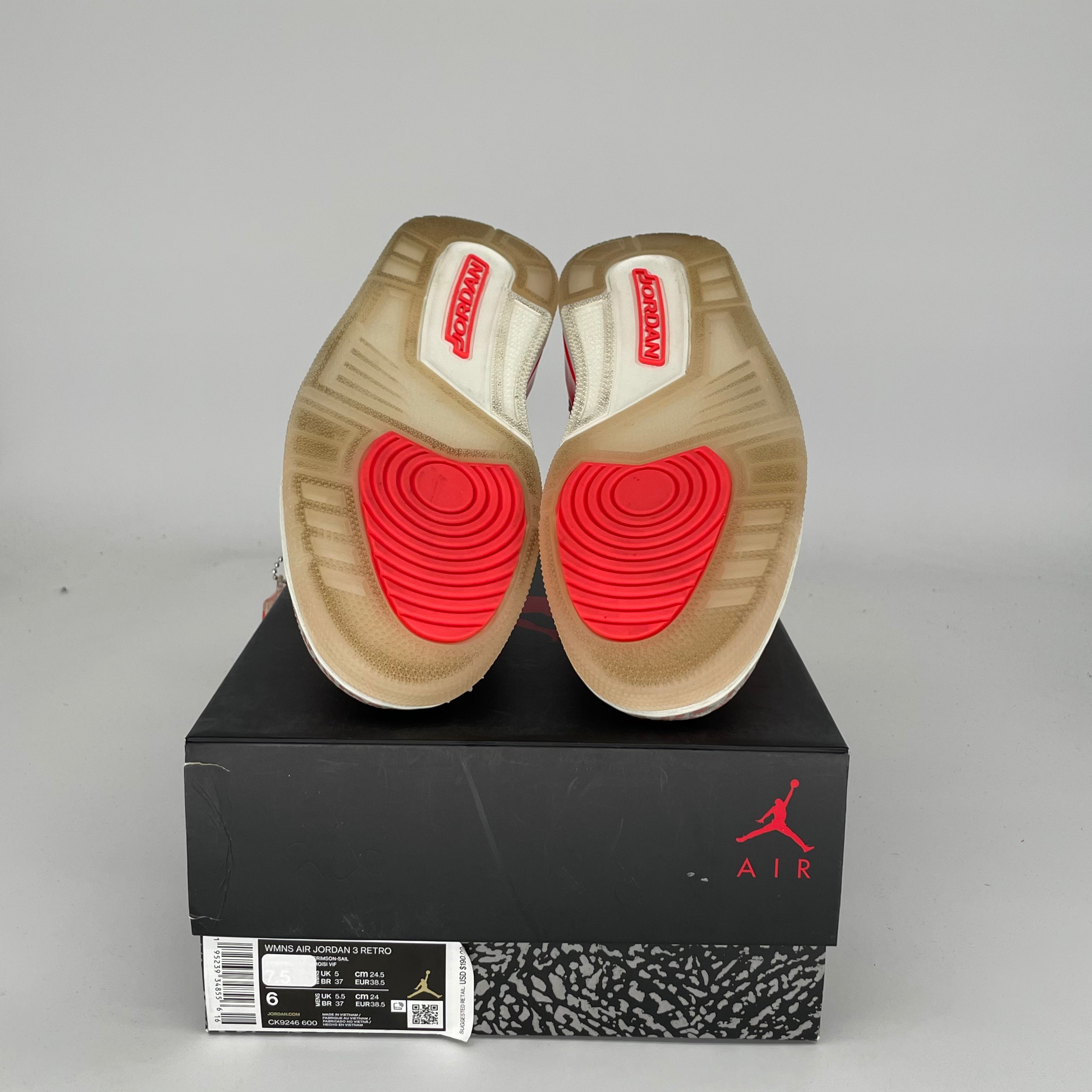 AIR JORDAN 3 Rust Pink Women's Shoes Size 6/7.5W - Retro Basketball Sneakers CK9246-600 | Perfect for Casual Wear, Street Style & Sneaker Collectors