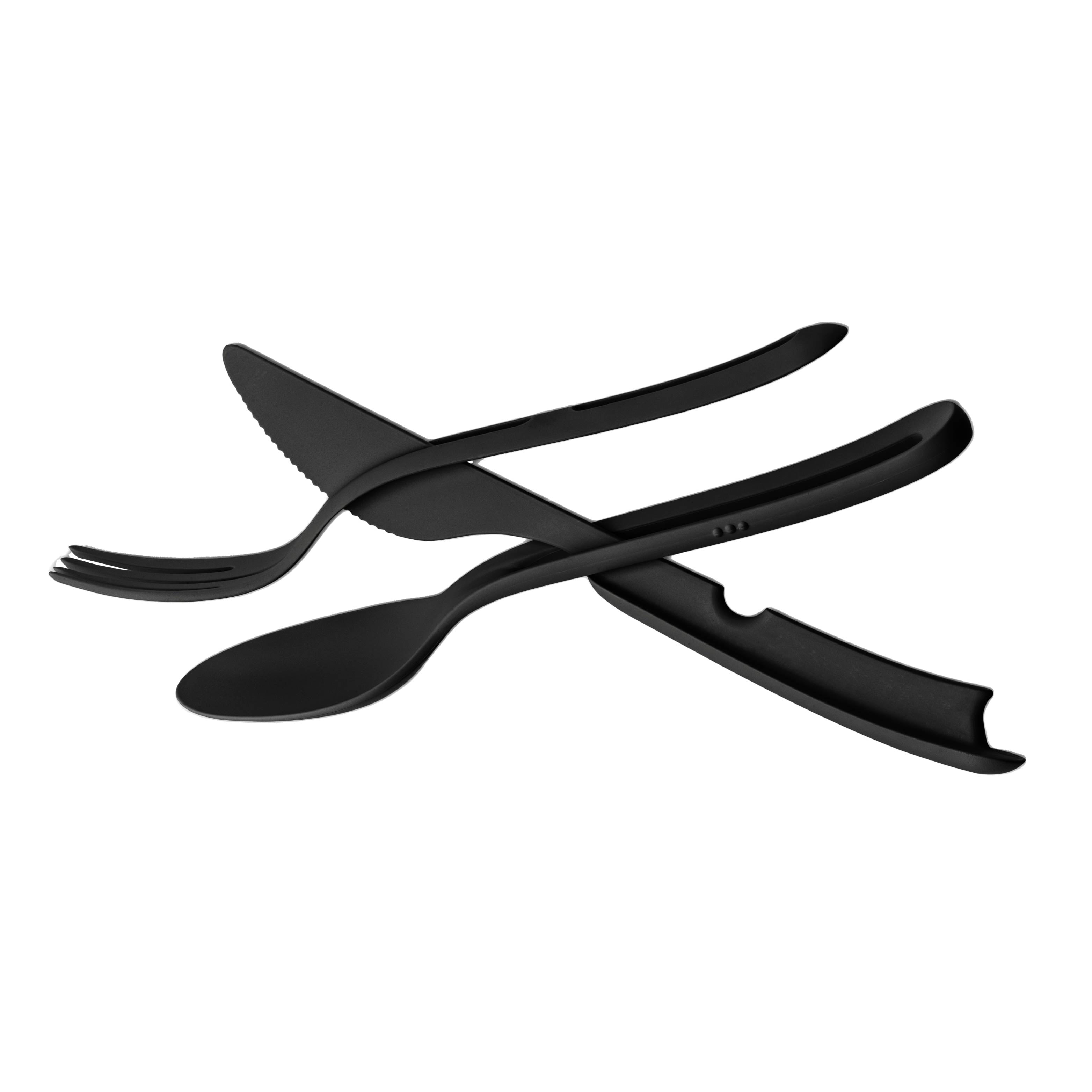 Premium TRICKY BLACK 16-Piece Flatware Set - Stainless Steel Silverware for Dining, Kitchen & Entertaining - Elegant Cutlery Set for Restaurants, Weddings & Everyday Use
