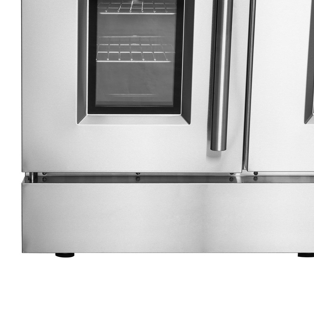 Forno Galiano 48-Inch 6.58 cu. ft. Freestanding Gas Range with Left Swing Door - Stainless Steel (FFSGS6444 48) | Professional Kitchen Appliance for Home Chefs & Restaurants