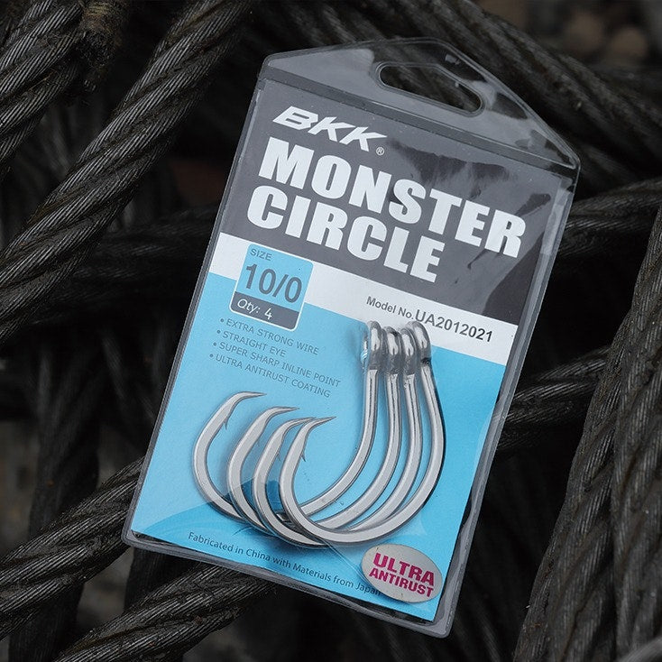 BKK Monster Circle Hooks - Premium Saltwater Fishing Hooks for Big Game Fish - Perfect for Offshore, Deep Sea, and Sport Fishing Adventures