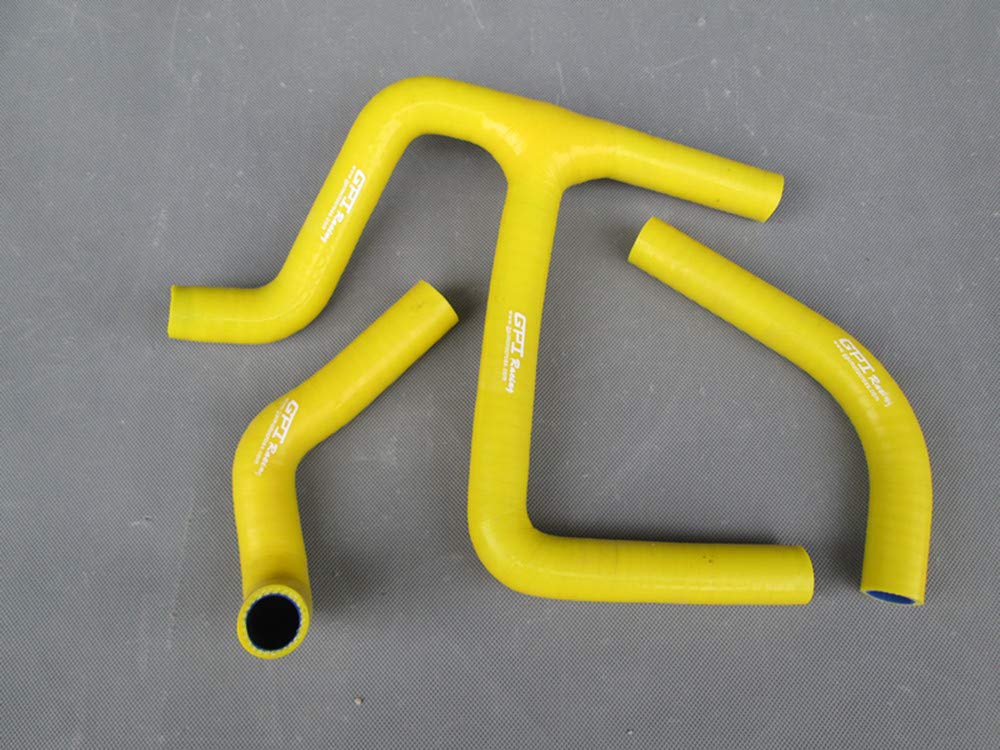 Suzuki RMZ450 RMZ 450 Radiator & Y Hose Kit (2008-2015) - High Performance Aluminum Cooling System with Yellow Finish for Off-Road Racing and Motocross