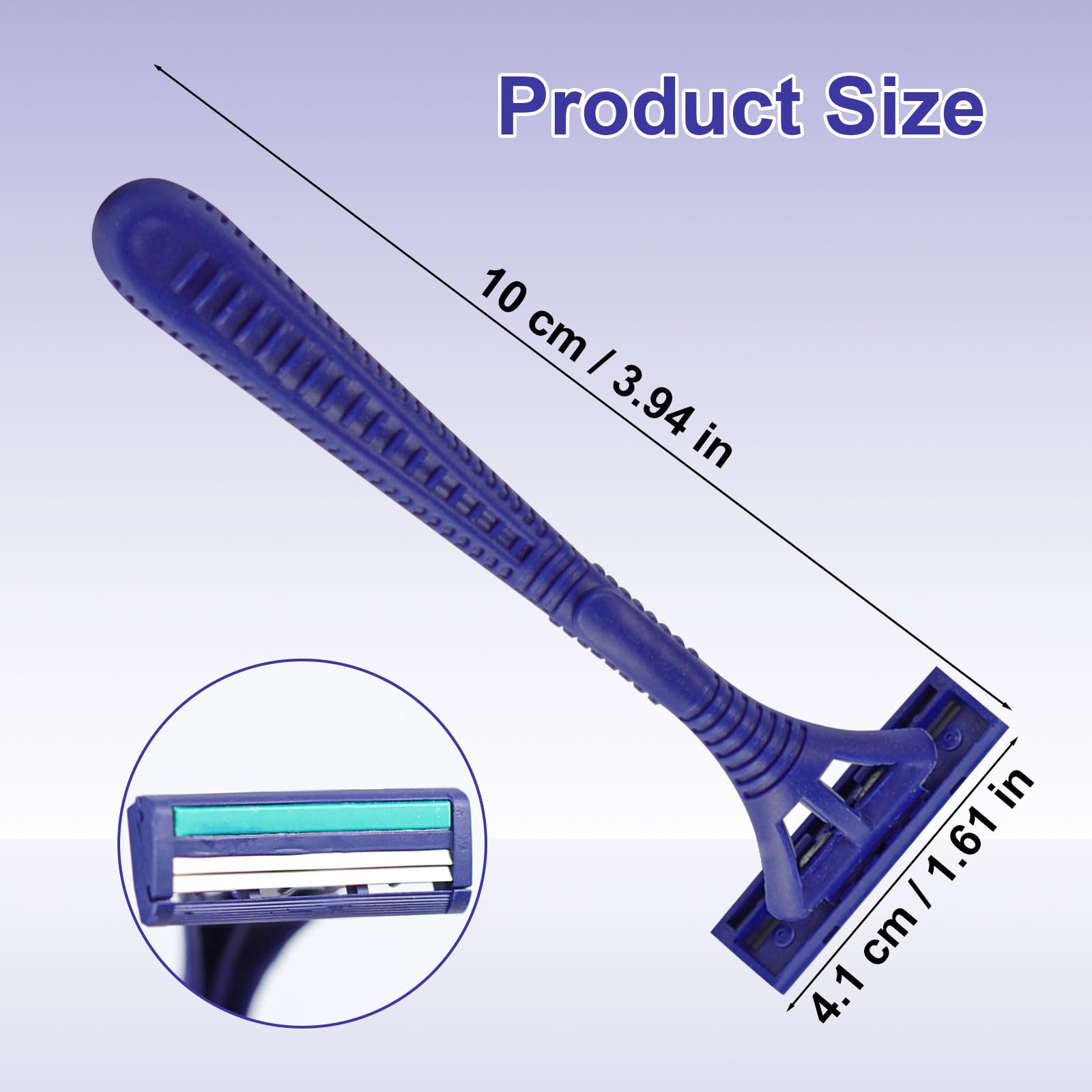 Bulk Disposable Razors with Blade Caps - 50-Pack Individually Wrapped for Safety - Ideal for Hotels, Shelters, Nursing Homes & Charities - Perfect Travel & Personal Hygiene Essential