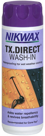 Nikwax TX Direct Wash-In Waterproofing Treatment - 300ml | Durable Water Repellent for Outdoor Gear & Clothing | Perfect for Jackets, Tents & Hiking Equipment