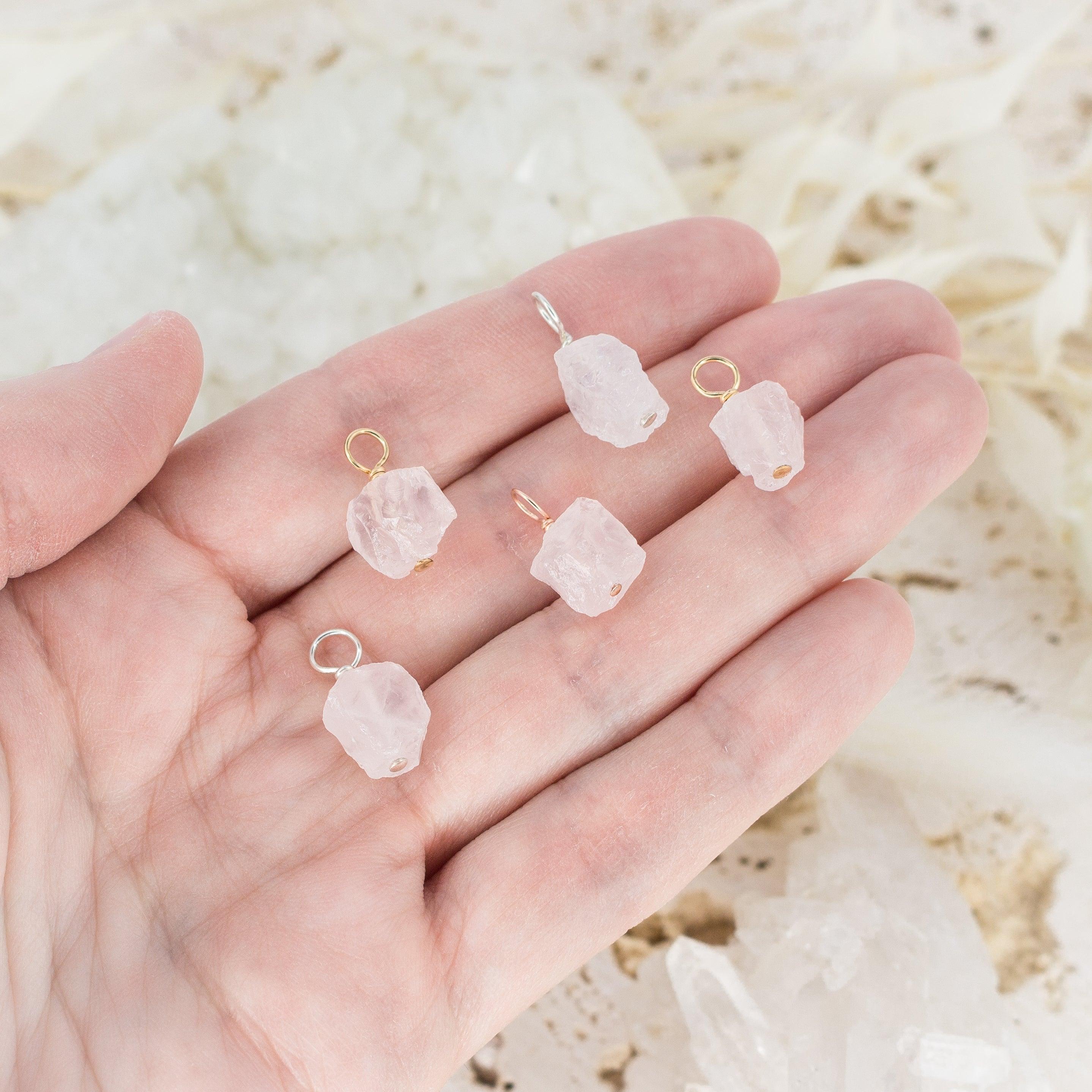 Natural Raw Rose Quartz Crystal Pendant Necklace - Healing Stone Jewelry for Women - Perfect for Meditation, Energy Balancing & Spiritual Gifts