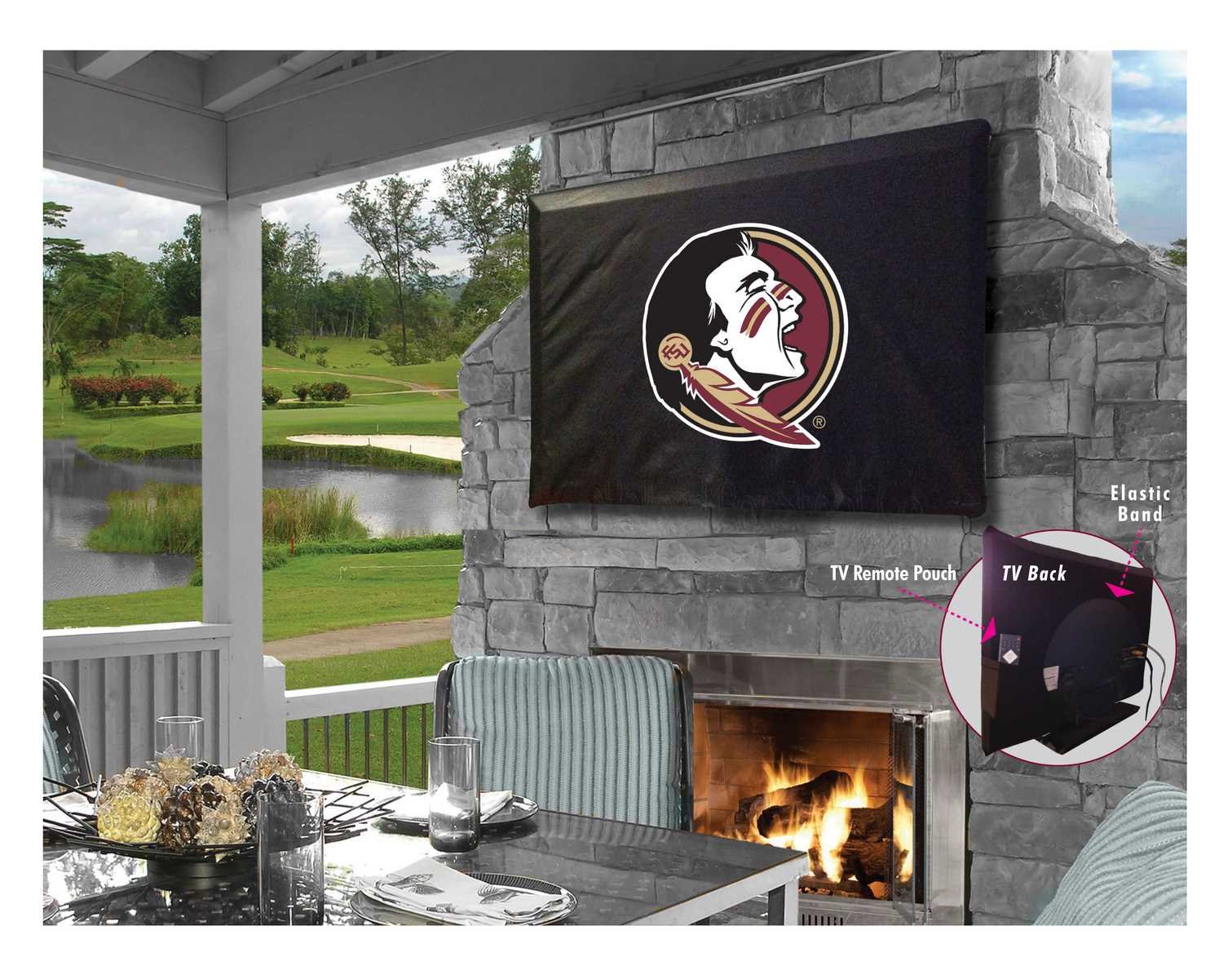 Florida State Seminoles TV Cover for 40-46 Inch Flat Screen TVs - Durable & Stylish College Football Decor by The Holland Bar Stool Co. - Perfect for Game Day, Man Caves & Sports Themed Rooms