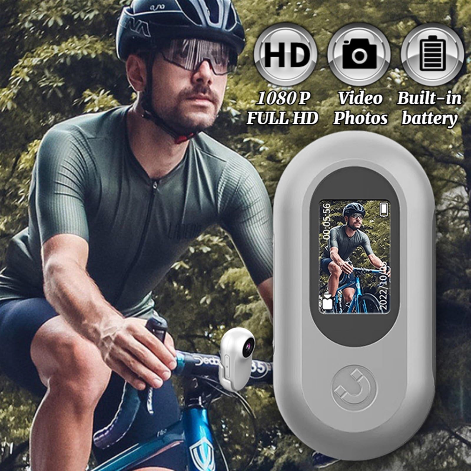 1080P Full HD Mini Action Camera - Waterproof Sports DV with LCD Screen for Cycling, Diving, Driving & Outdoor Adventures (Camera Only)