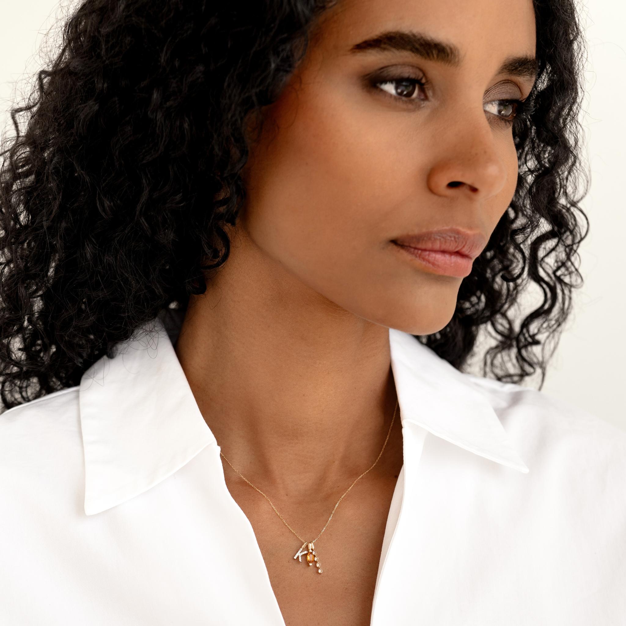 14K Gold Diamond Drop Pendant Necklace for Women - Elegant Everyday Jewelry & Special Occasion Gift